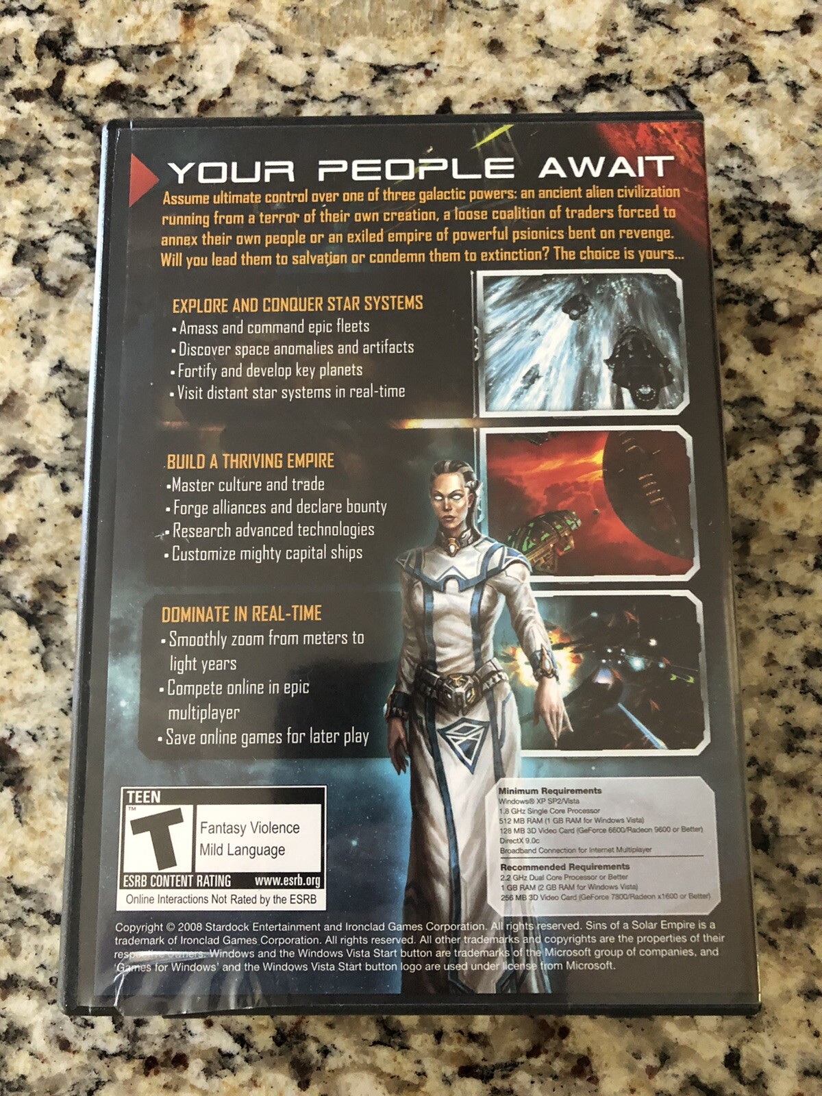 SINS OF A SOLAR EMPIRE (PC), 2008) BRAND NEW Includes Training MANUAL NEW !!!