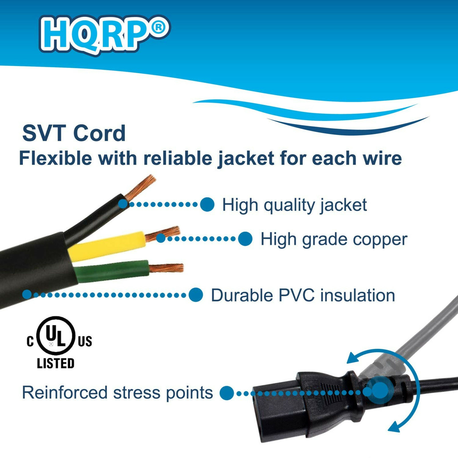 10ft AC Power Cord for Sony PlayStation PS 4 Pro Gaming Console, Mains Cable
