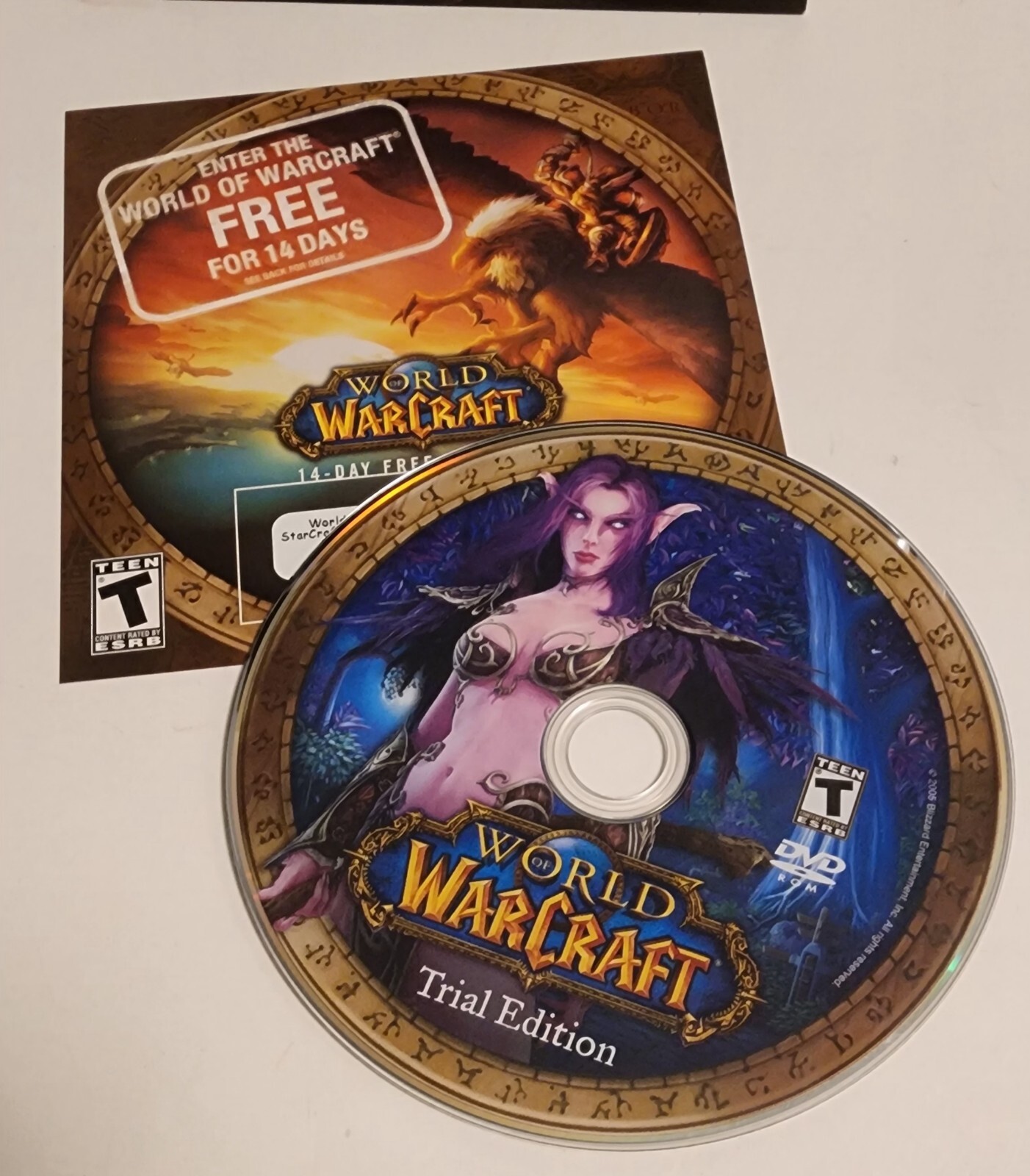 World of Warcraft Trial Edition PC Video Games Blizzard 14 Day Free DVD ROM WOW