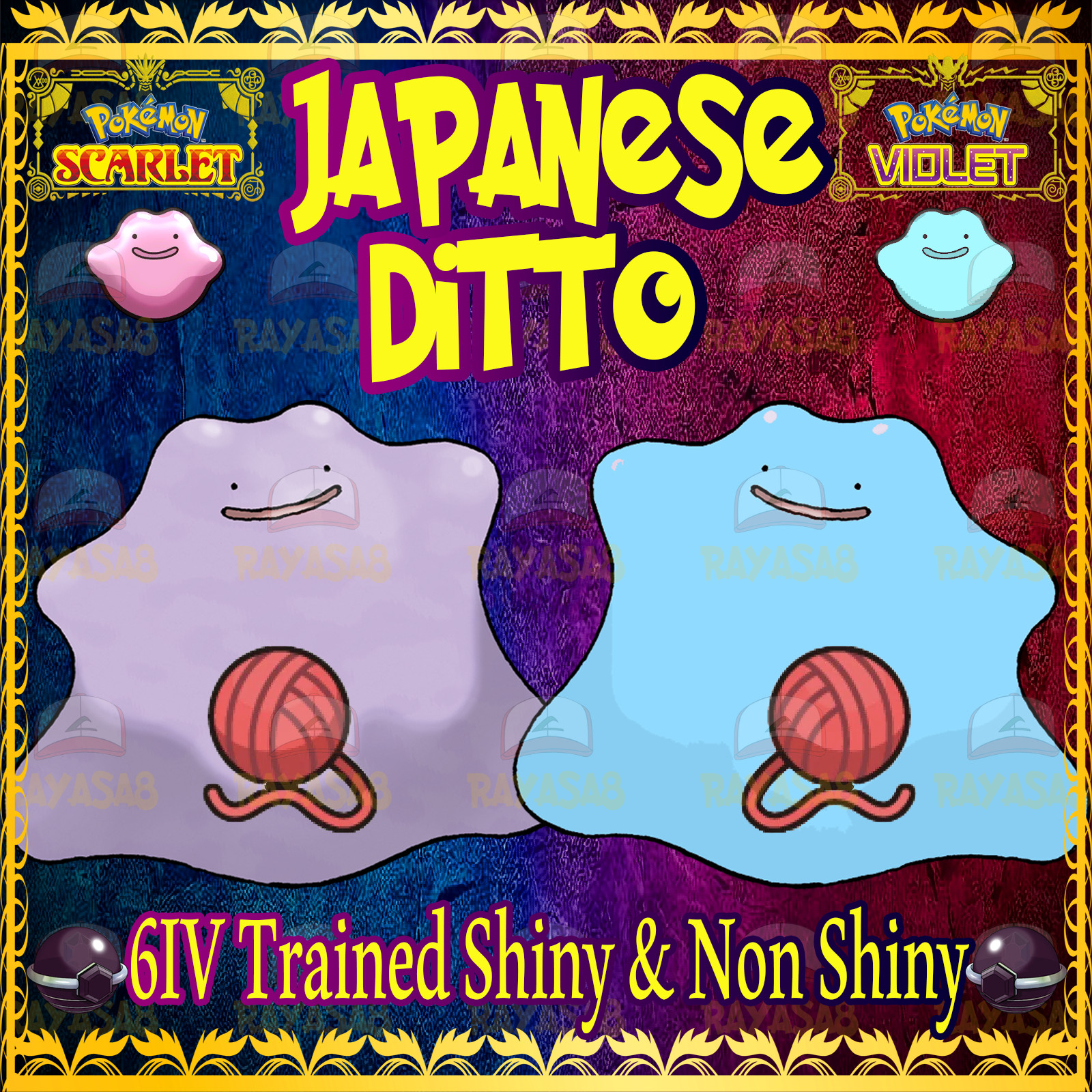 Ditto Japanese Masuda All 25 Natures Shiny 6iv Pokemon Scarl and Violet Home🌟