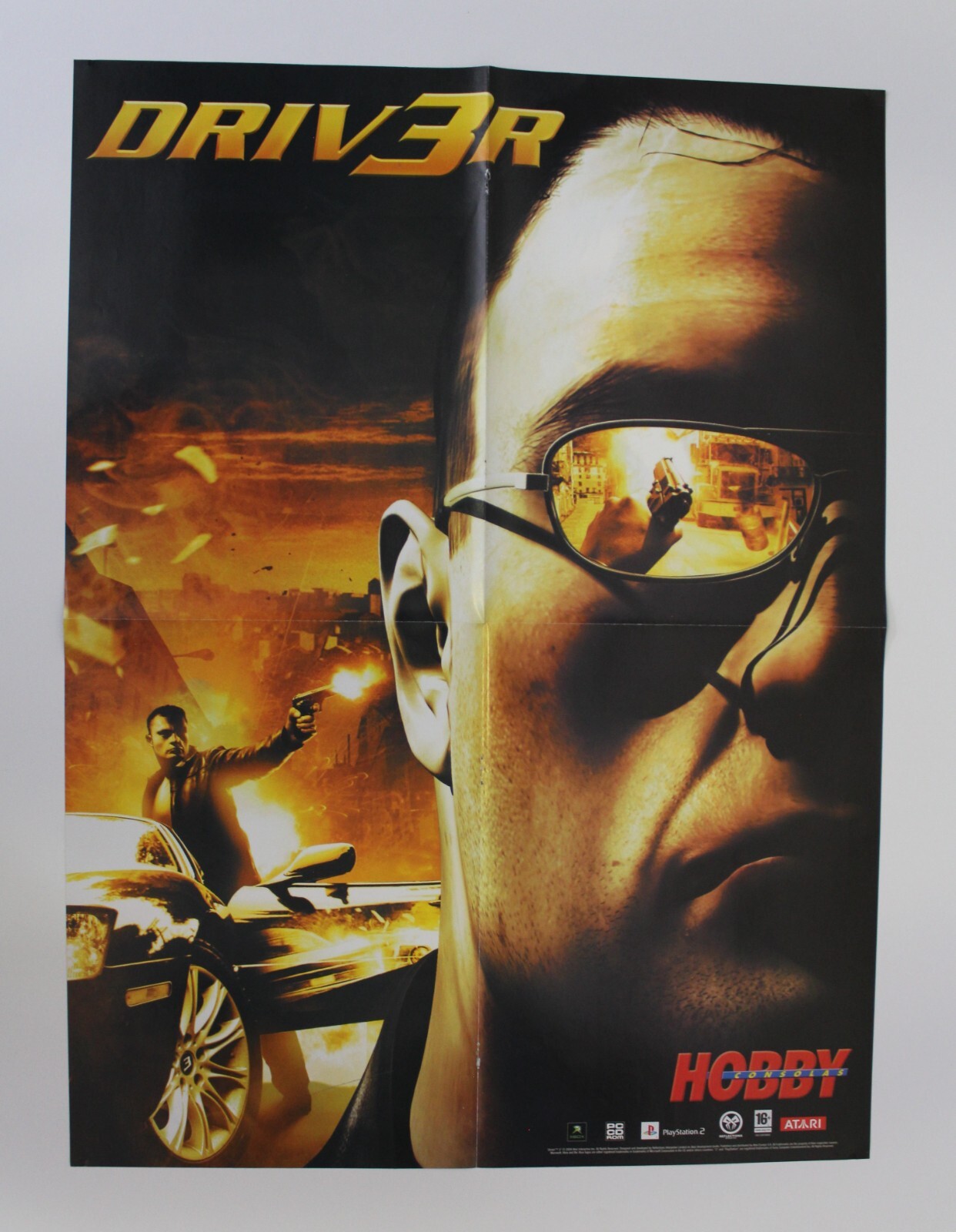 2004 DRIV3R / DRIVER 3 Double-Sided Poster 23″ x 18″ (58 x 43 cm.) HTF!