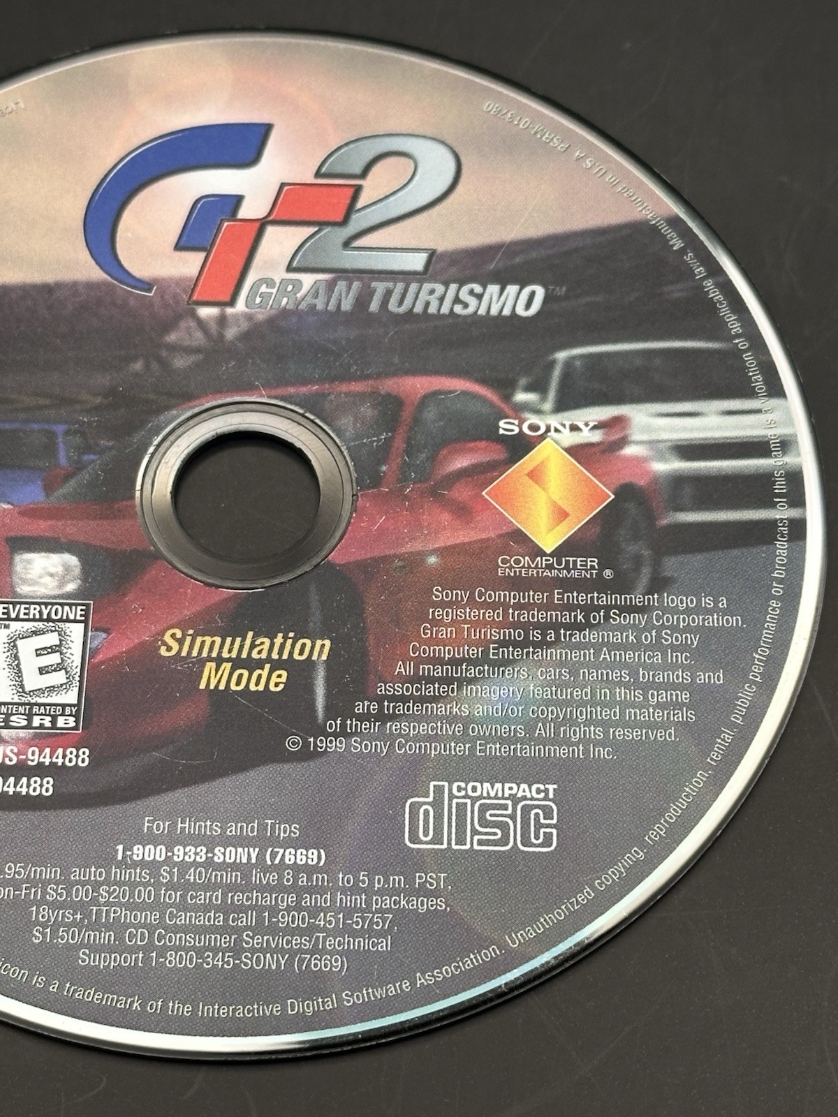 Gran Turismo 2 (PlayStation 1, 1999) PS1 – Simulation Mode – DISC ONLY – Tested