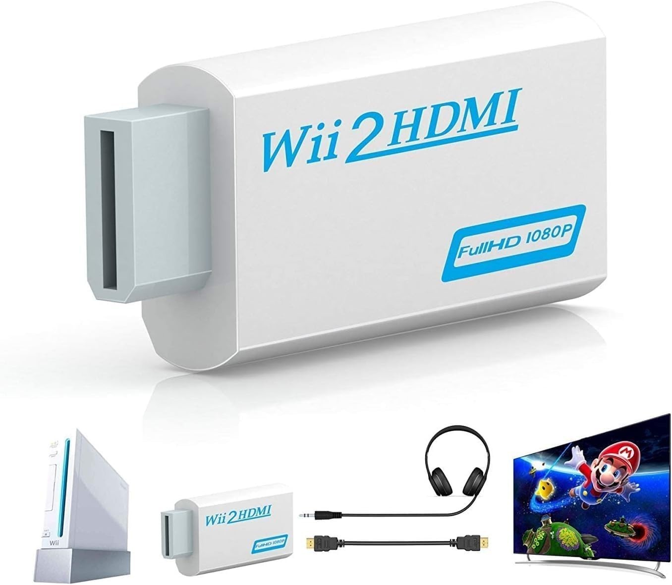 Wii to HDMI Adapter with 3.5mm Audio – Connect Your Wii U Easily to Modern TVs