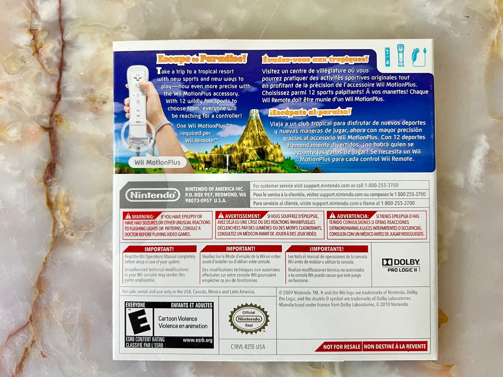 Nintendo Wii Sports Complete Tested CIB + Sealed Wii Sports Resort