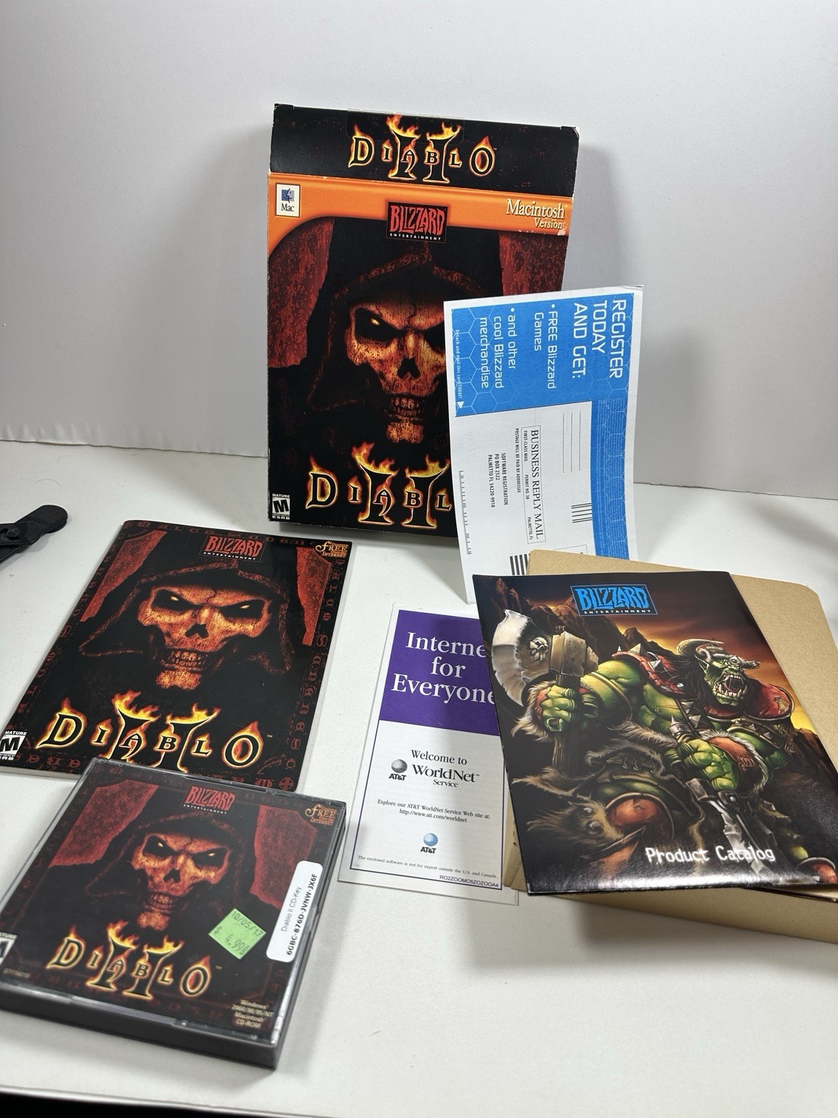 Diablo 2 and Lord of Destruction Expansion Box PC ROM Video Games Complete