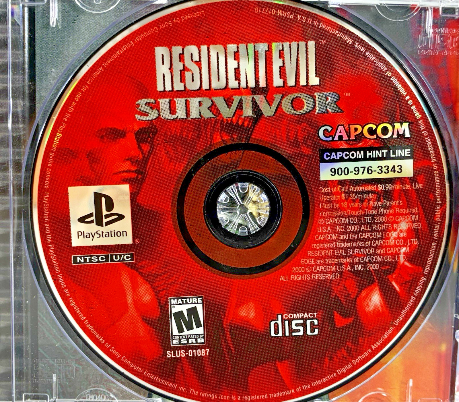 Resident Evil: Survivor Sony PlayStation Capcom 2000 Black Label Complete Tested