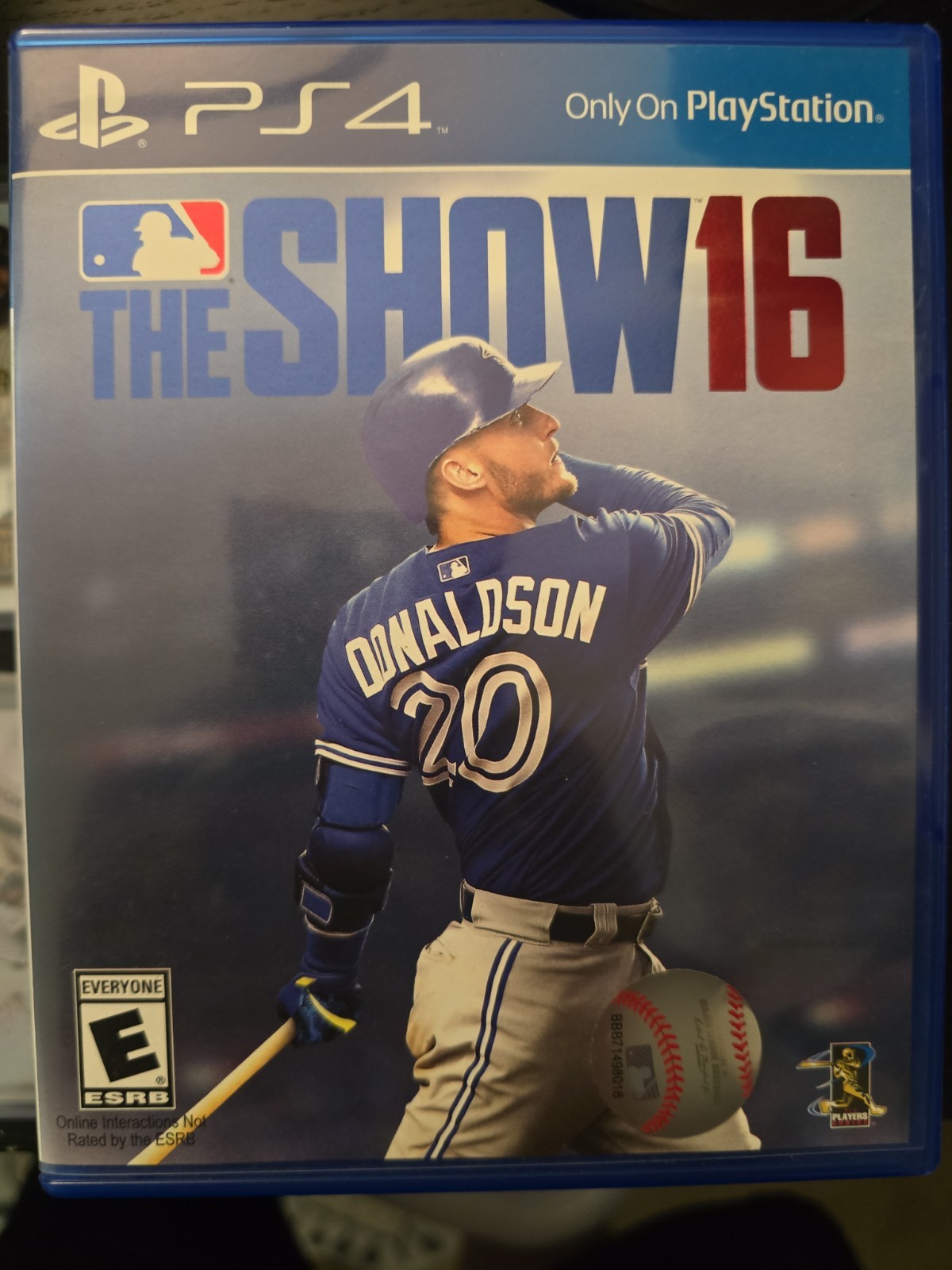 MLB – The Show 16 – PlayStation 4 – PS4 – Case and Disc Only – Tested -Very Good