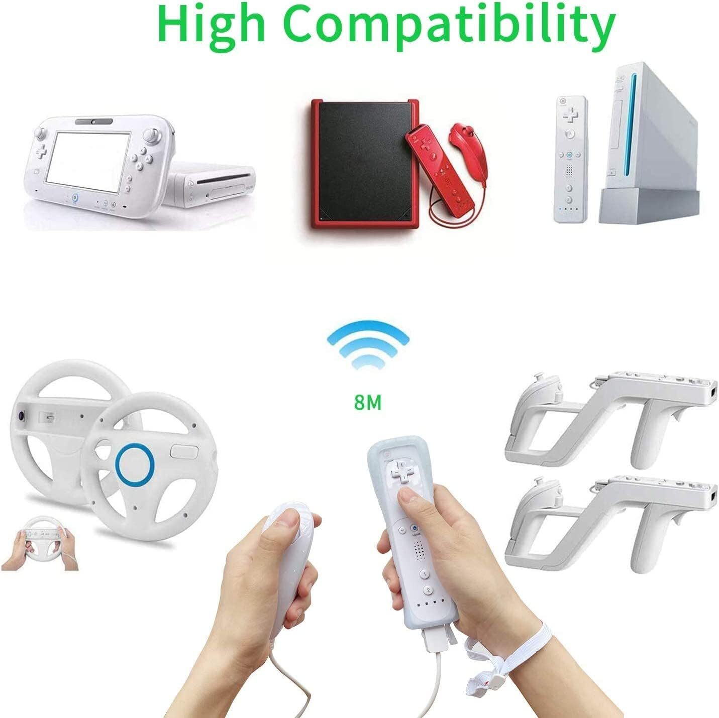 2Pack Wii Nunchuck Joystick For Nintendo nunchucks For Nintendo Wii /Wii U White