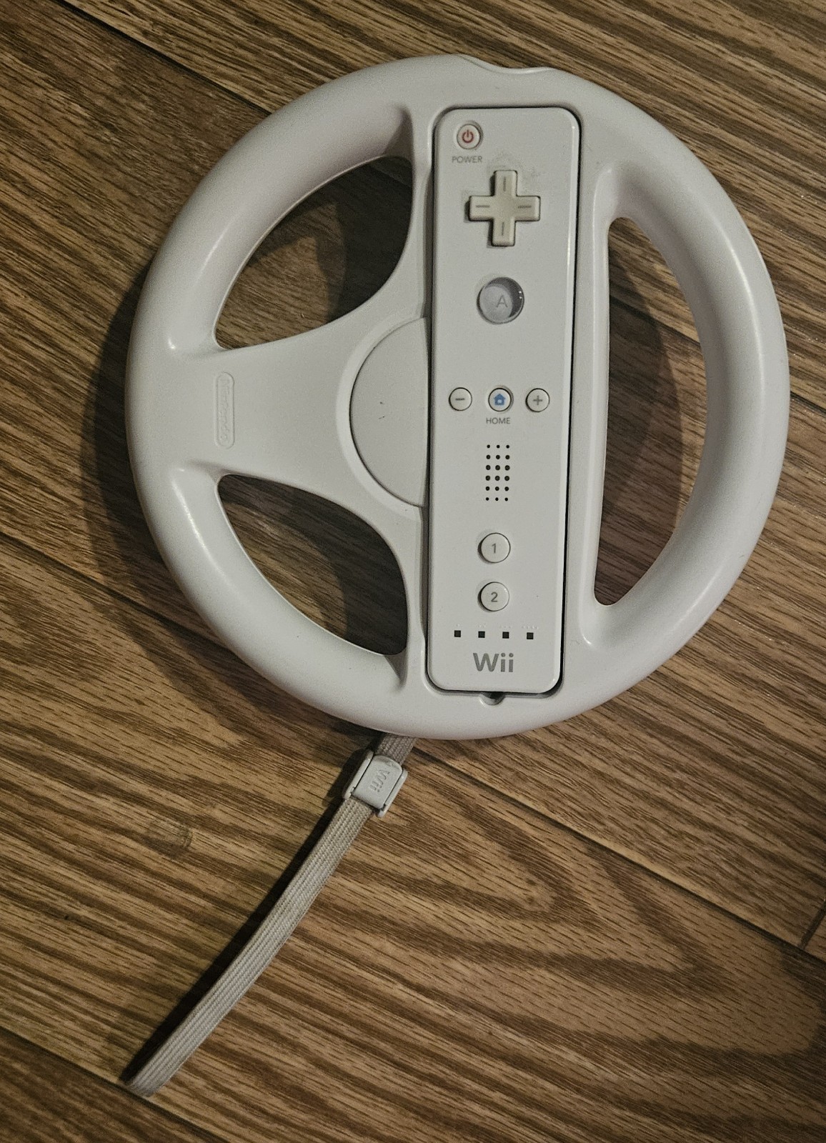 WII Nintento White Motion Plus Remote Control and Steering Wheel Nintendo Wii
