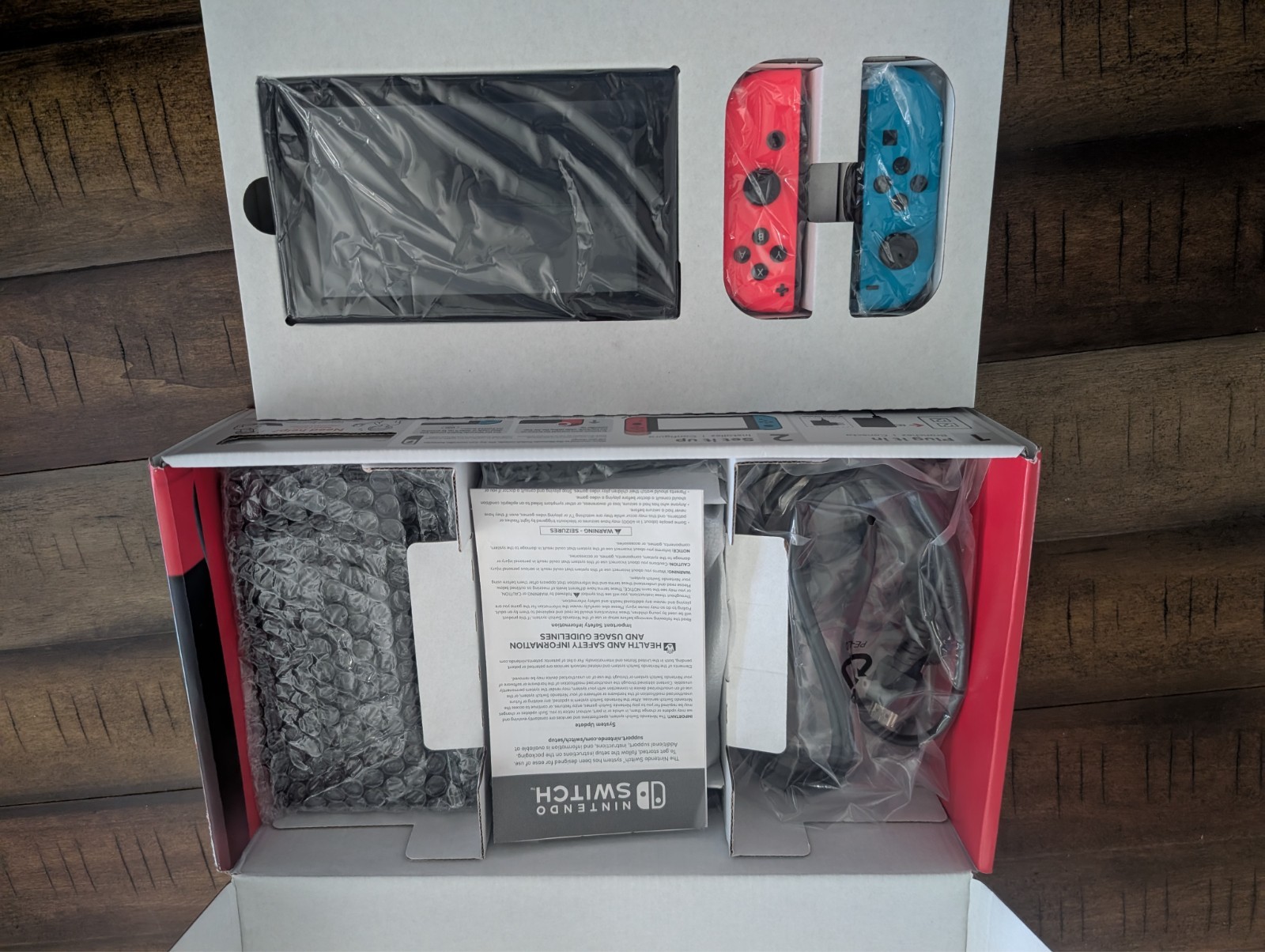 Nintendo Switch HAC-001(-01) Handheld Console – 32GB – Neon Blue/Red Joy-Con…