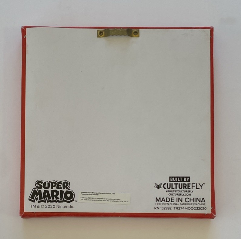 Super Mario Canvas Print 8” x 8” Wall Art Nintendo Culture Fly 2020