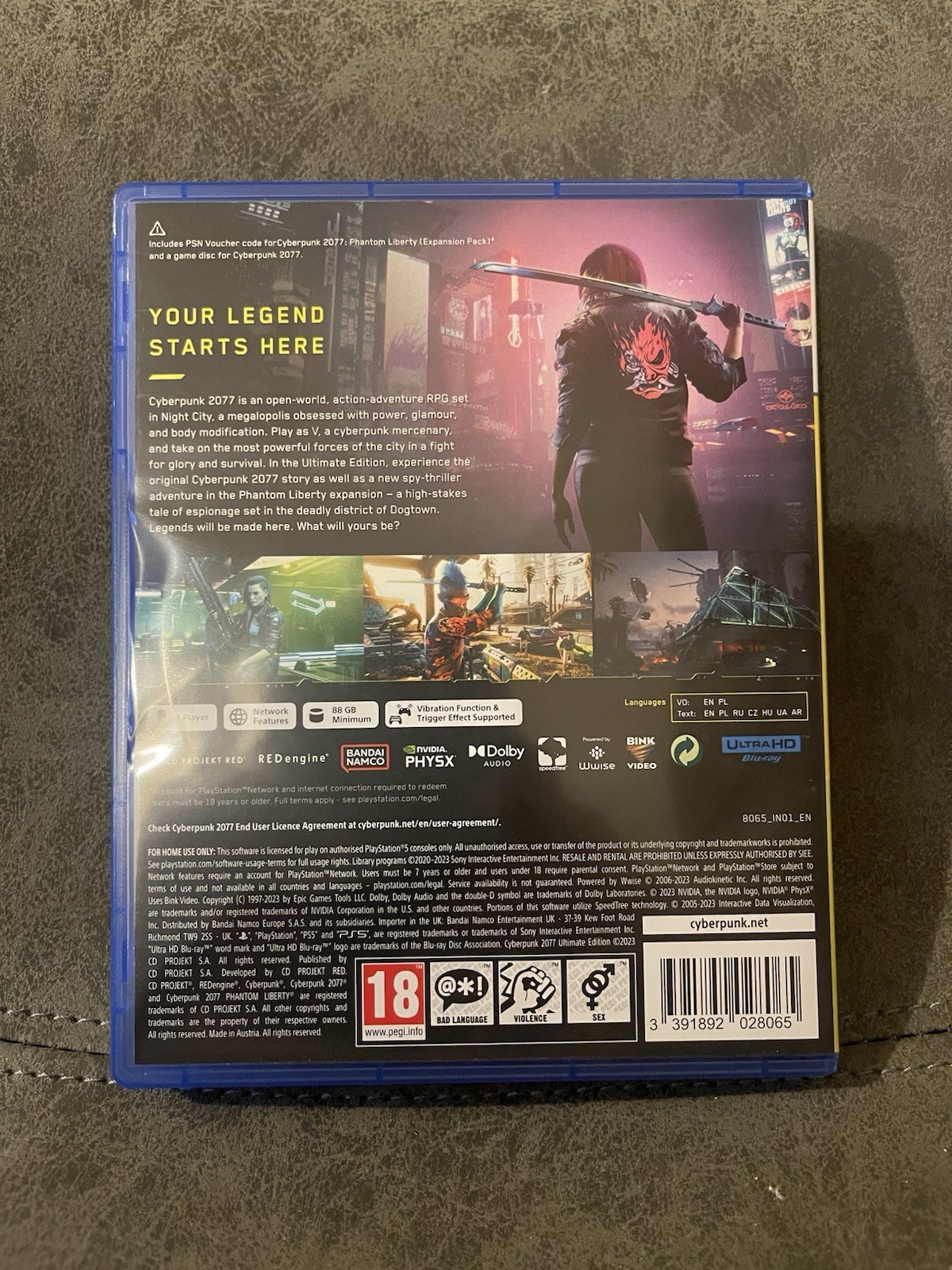 Cyberpunk 2077 Ultimate Edition PS5 W/ DLC 💎
