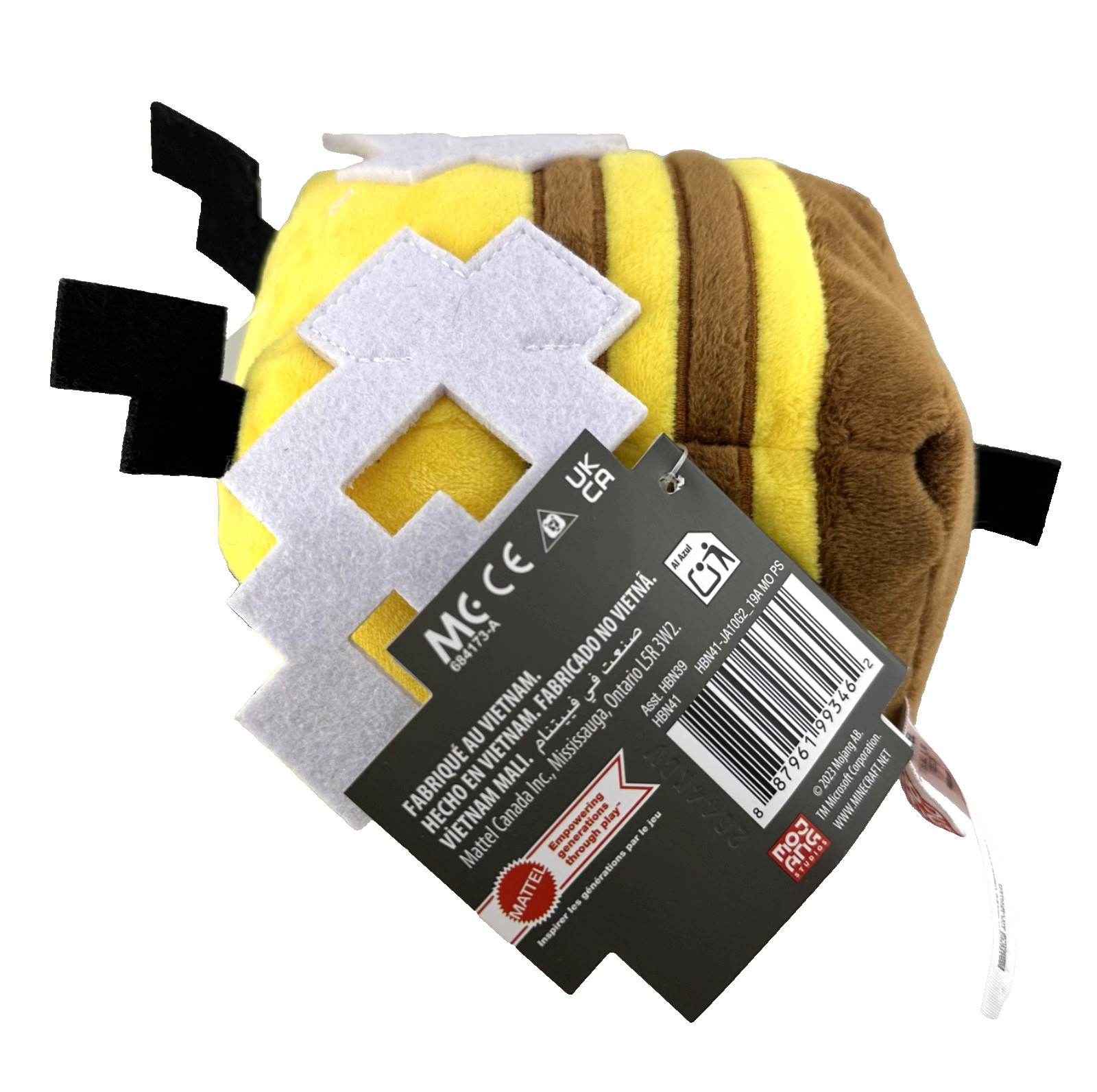Mattel Mojang Minecraft 8” Bee Plush Stuffed Toy