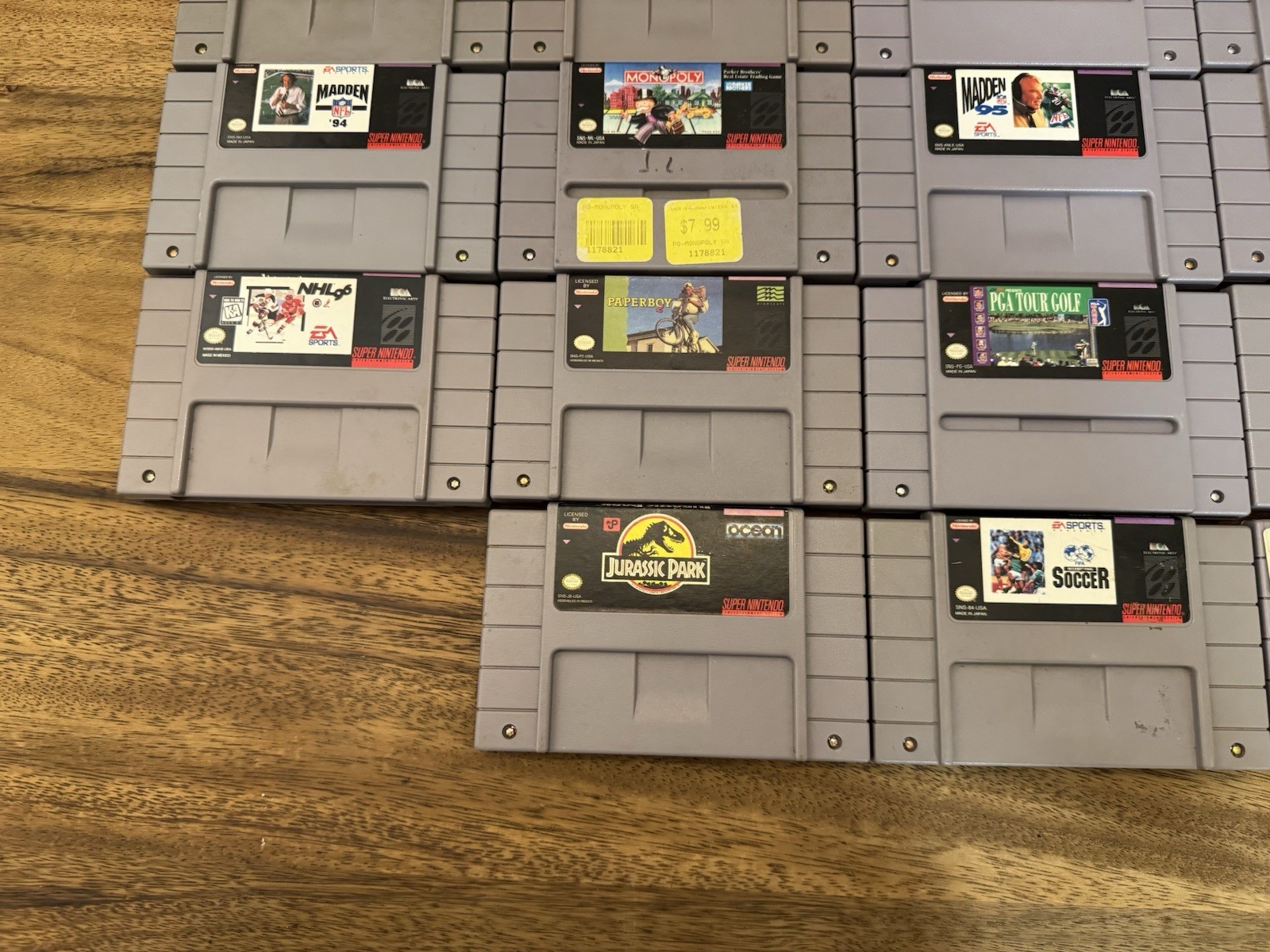 Super Nintendo SNES 28x Different Video Game Lot-Mortal Kombat-Donkey Kong-Clue