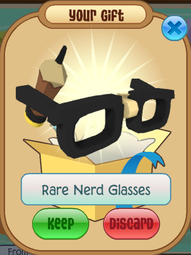 Animal Jam Classic AJC Yellow Rare Nerd Glasses (READ DESCRIPTION)