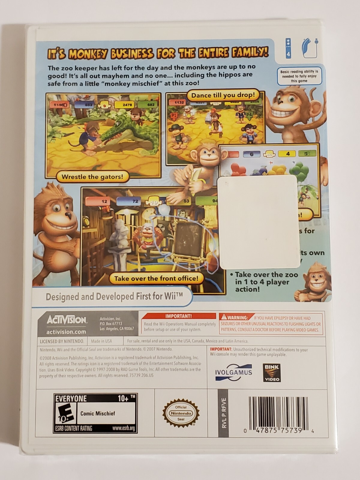 Monkey Mischief Party Time (Nintendo Wii, 2008) Sealed NEW