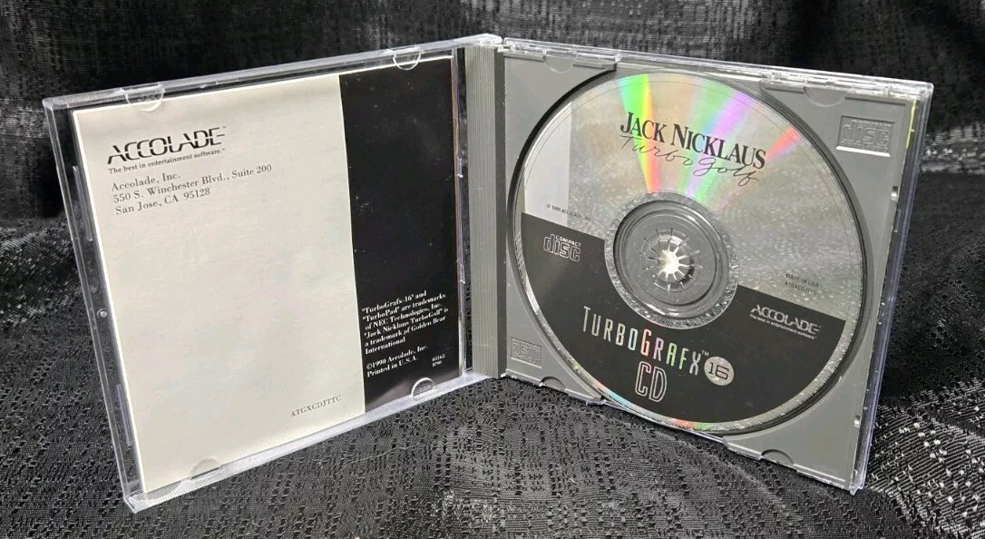 Jack Nicklaus Turbo Golf 1990 TurboGrafx CD TurboDuo