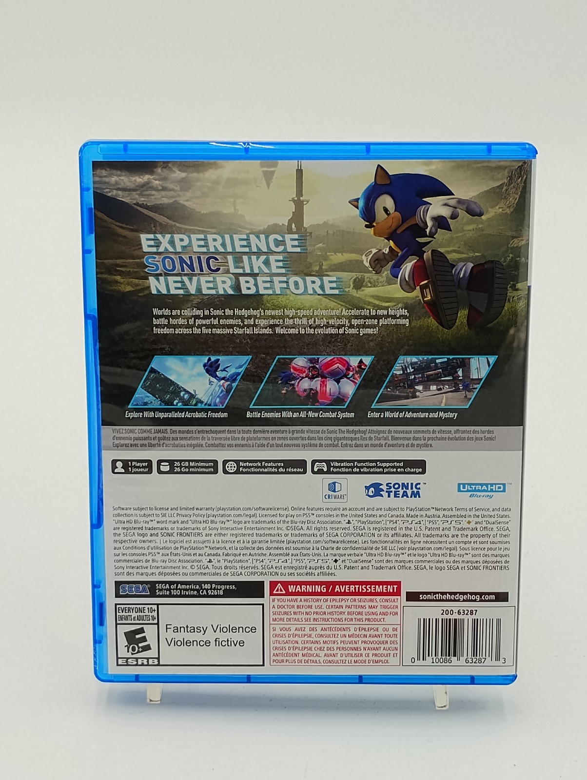 Sonic Frontiers Sony PlayStation 5 PS5 Game