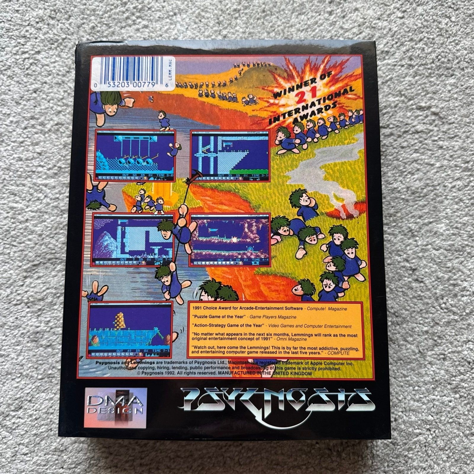 UNTESTED Vintage Rare 1992 Psygnosis Lemmings Mac Macintosh Game