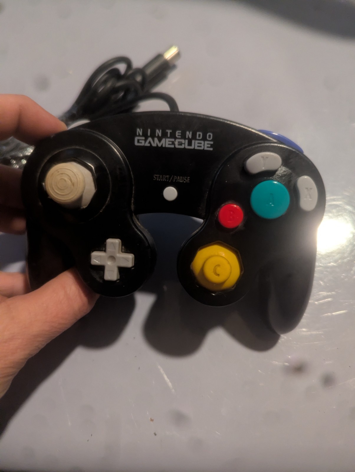 Nintendo GameCube OEM Black Controller Authentic DOL-003 Tested & Working