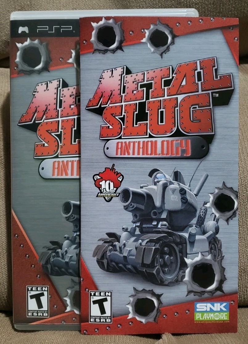 Metal Slug Anthology (Sony PSP, 2007) Authentic Case, Artwork & Manual ONLY