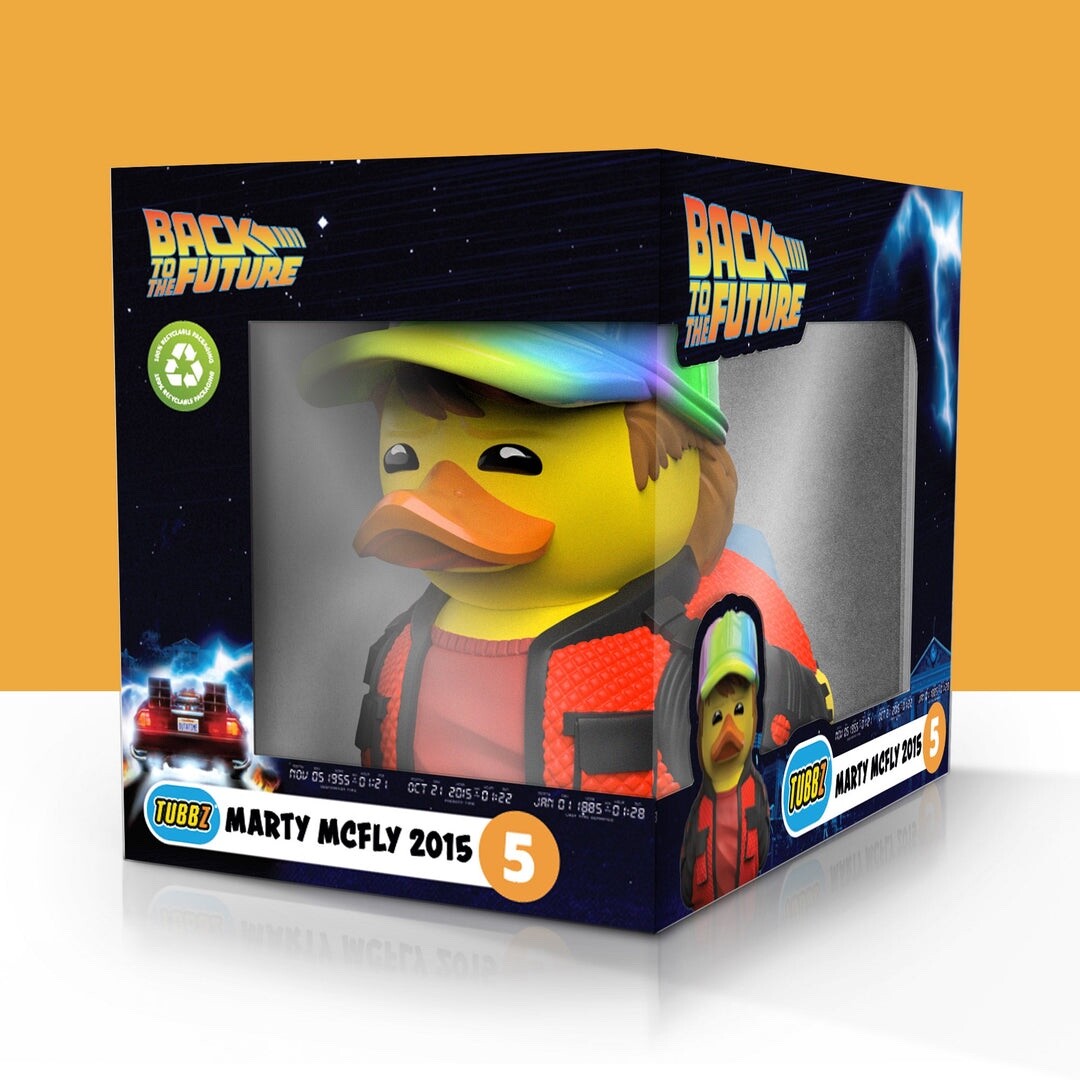 TUBBZ BOXED Back To The Future Marty McFly 2015 Collectible Duck Figure JEEP