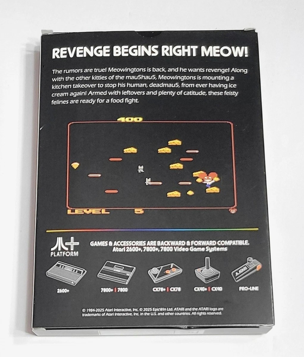 Meowingtons’ Revenge Atari 7800 Game tested working