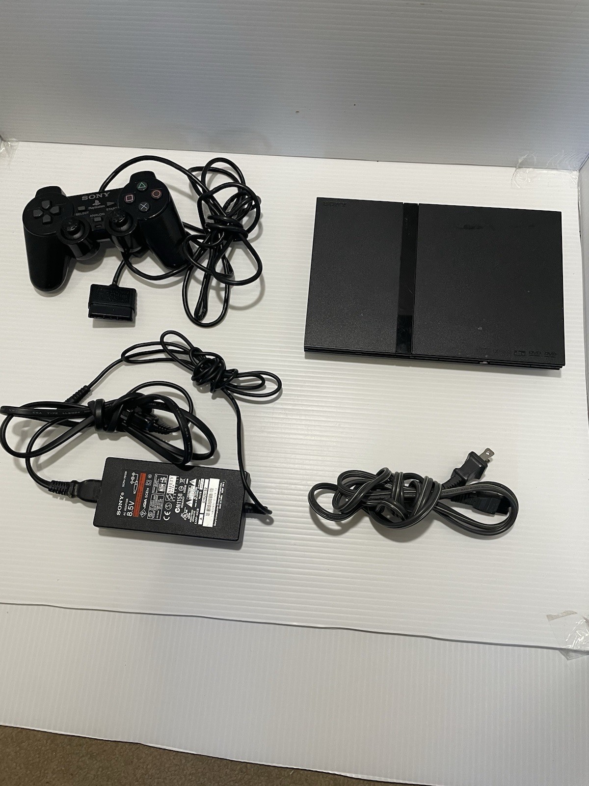 Sony PlayStation 2 Slim PS2 SCPH-90001 Black NTSC-U/C 480p Bundle