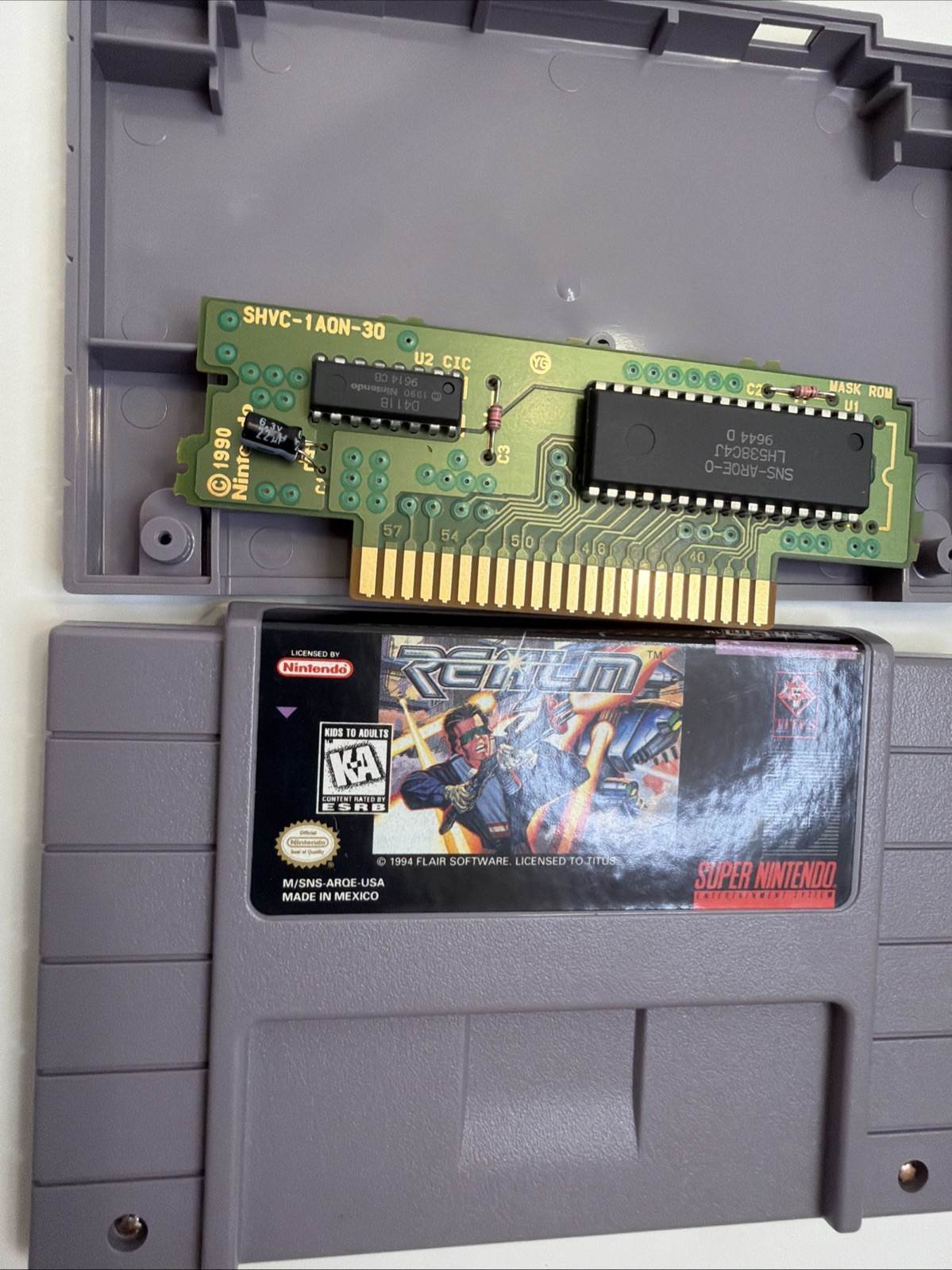 Realm Super Nintendo Game SNES Authentic Very Good Condition w/ Dustcover