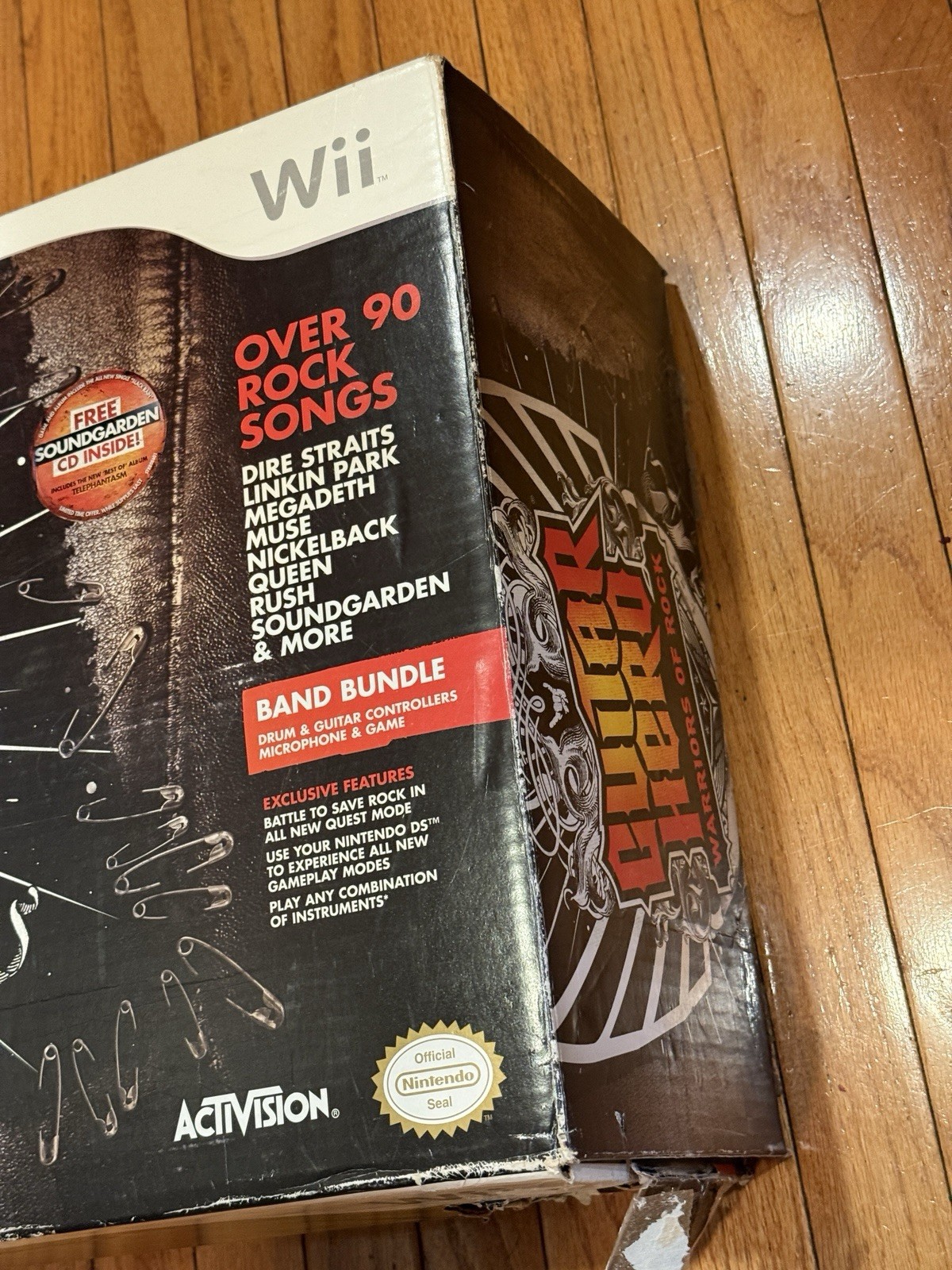Nintendo Wii Guitar Hero Warriors of Rock Band Bundle Complete in Box