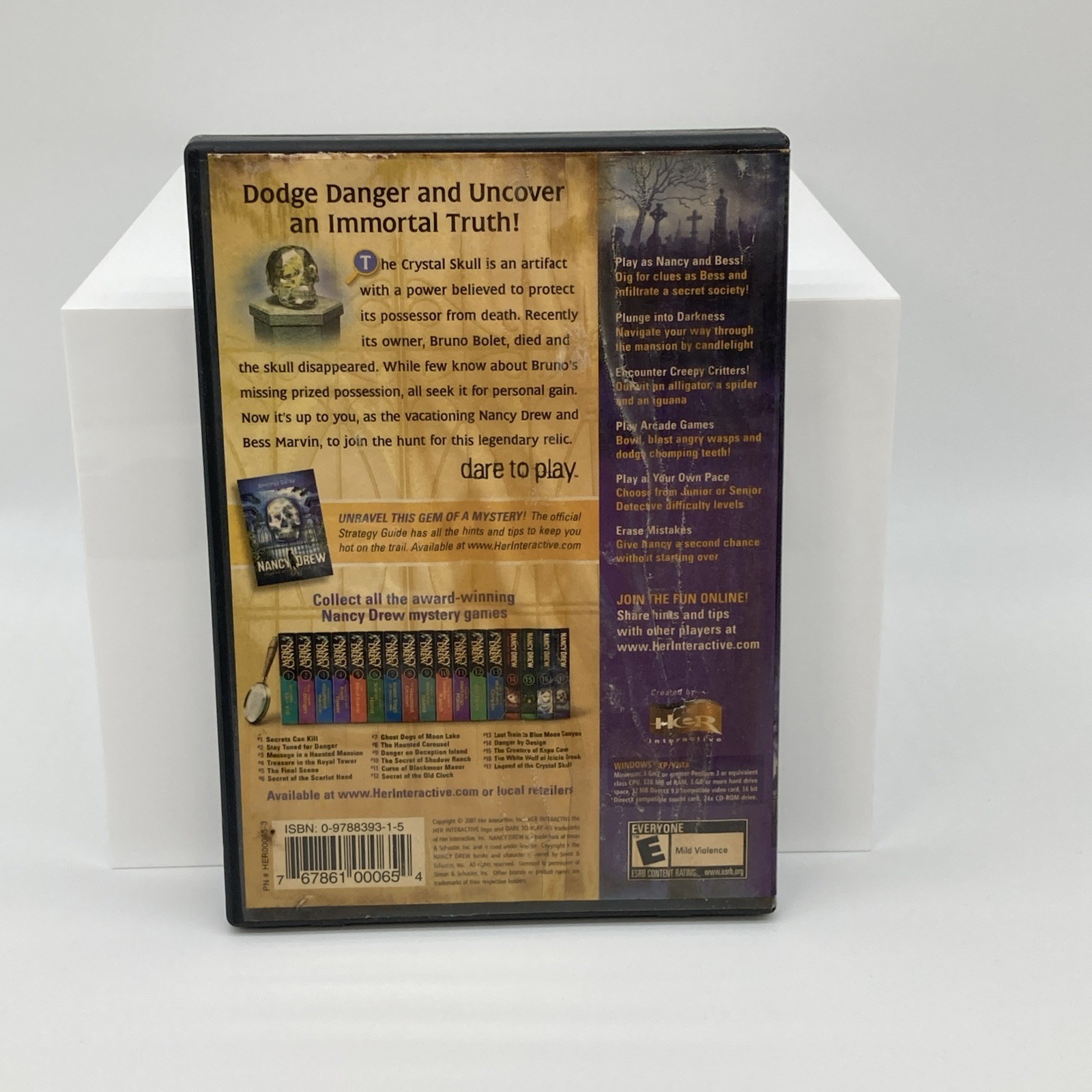 Nancy Drew Legend of the Crystal Skull Mystery 17 PC CD 2007 Her Interactive CIB