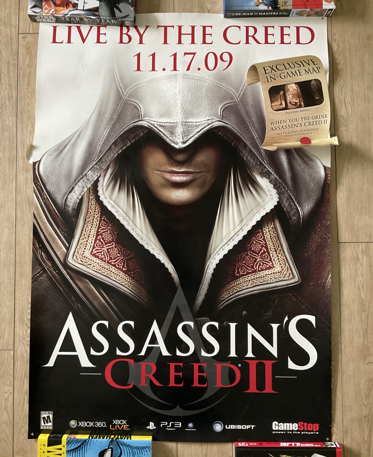 Assassin’s Creed II 2009 HUGE Store Display Sign Video Game Promo 33×48 Banner