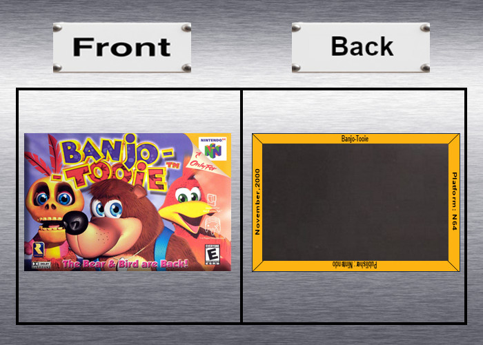 Banjo – Kazooie Video Game Box Art *N64* High Quality Magnet / Set