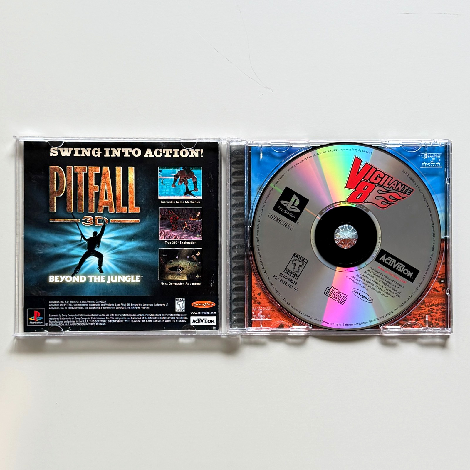 Vigilante 8 PS1 (PlayStation, 1998) Reg Card Complete CIB Black Label Tested