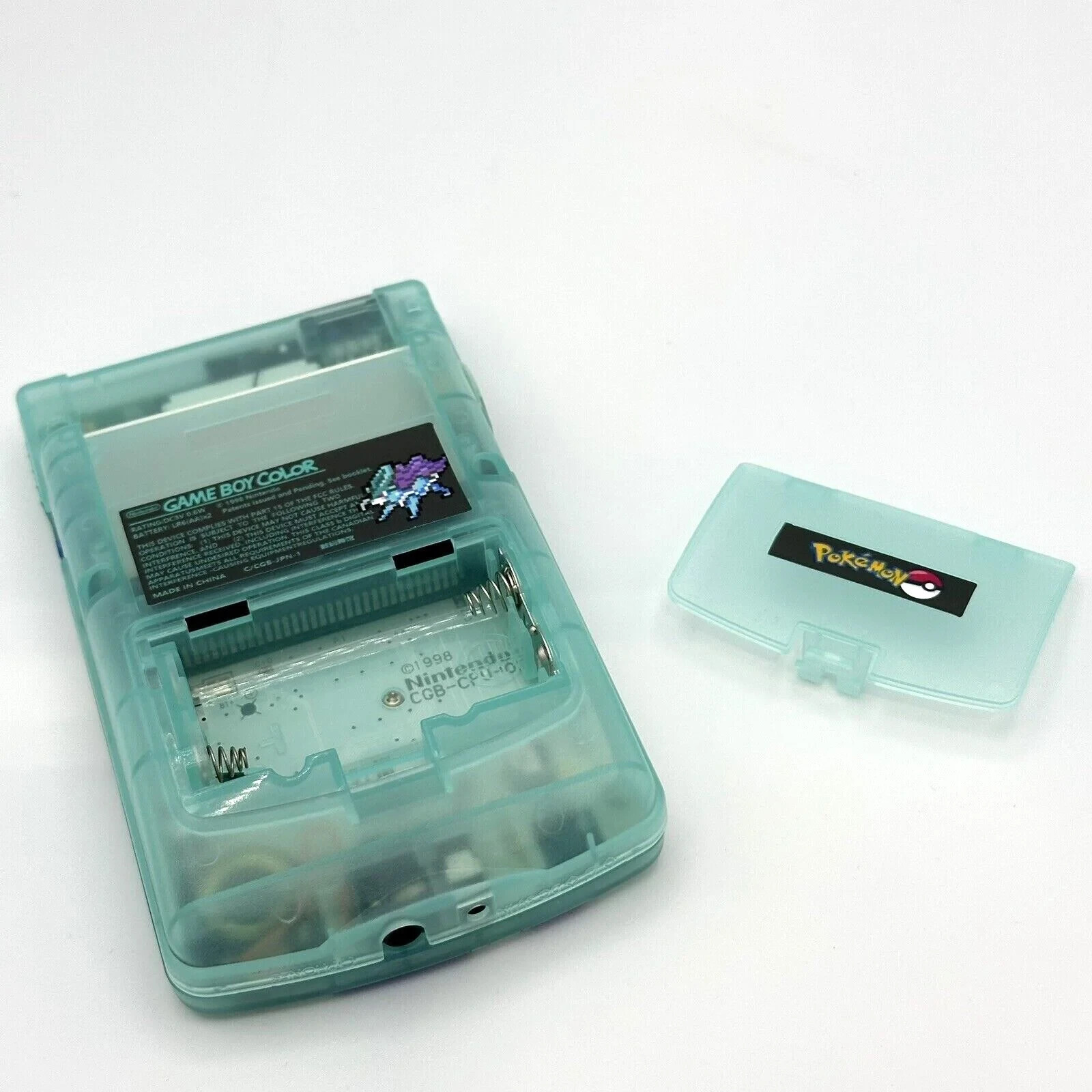 Nintendo Game Boy Color GBC IPS Q5 Backlight Mod Pokemon Crystal Suicune Edition