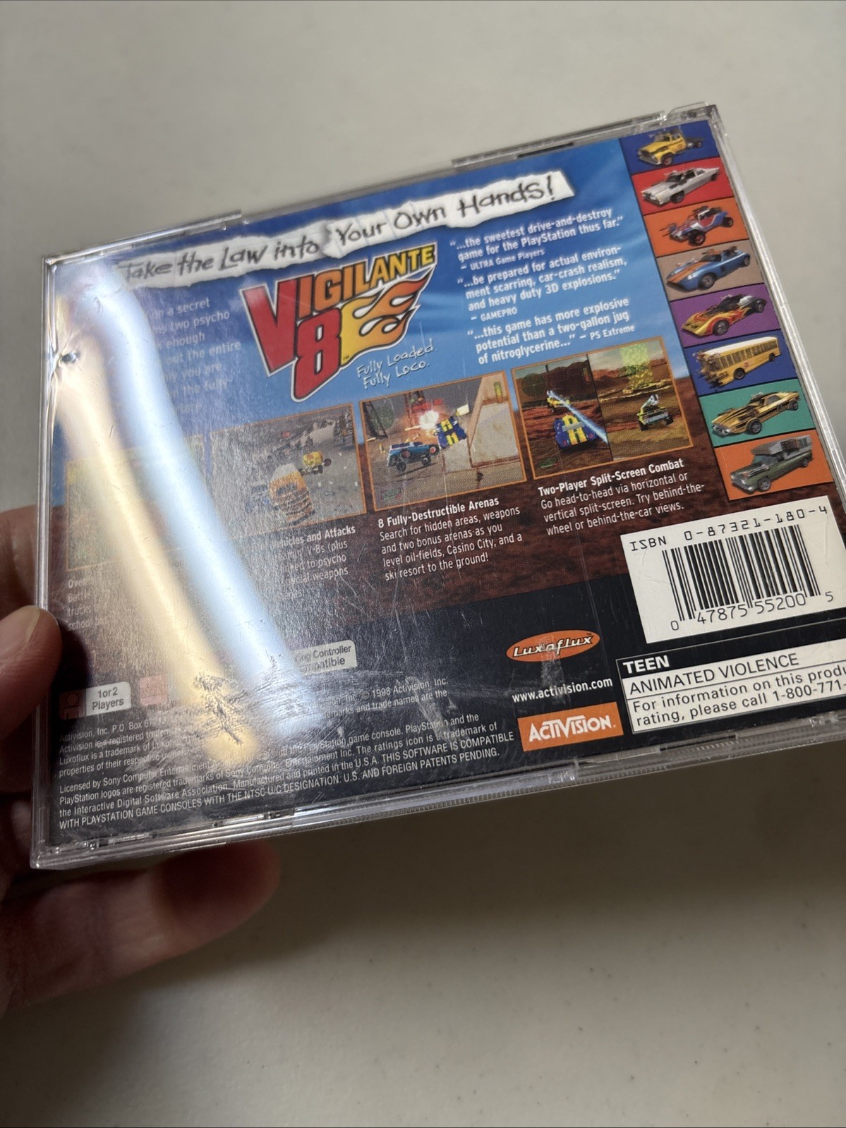 Vigilante 8 (Sony PlayStation 1 – 1998) PS1 Black Label Complete CIB Tested