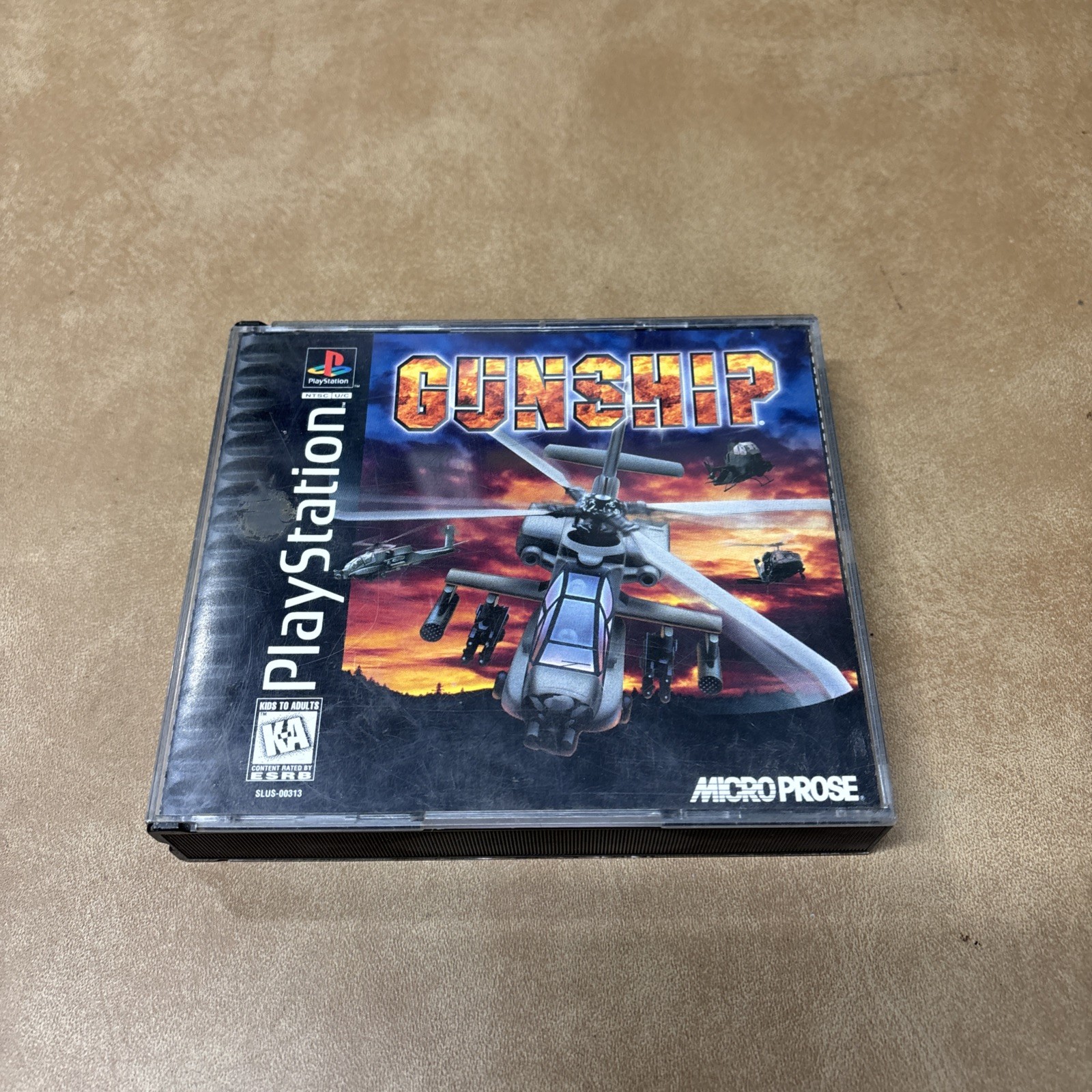 Gunship PS1 PlayStation 1 Complete CIB W/ Manual. Tested Black Label