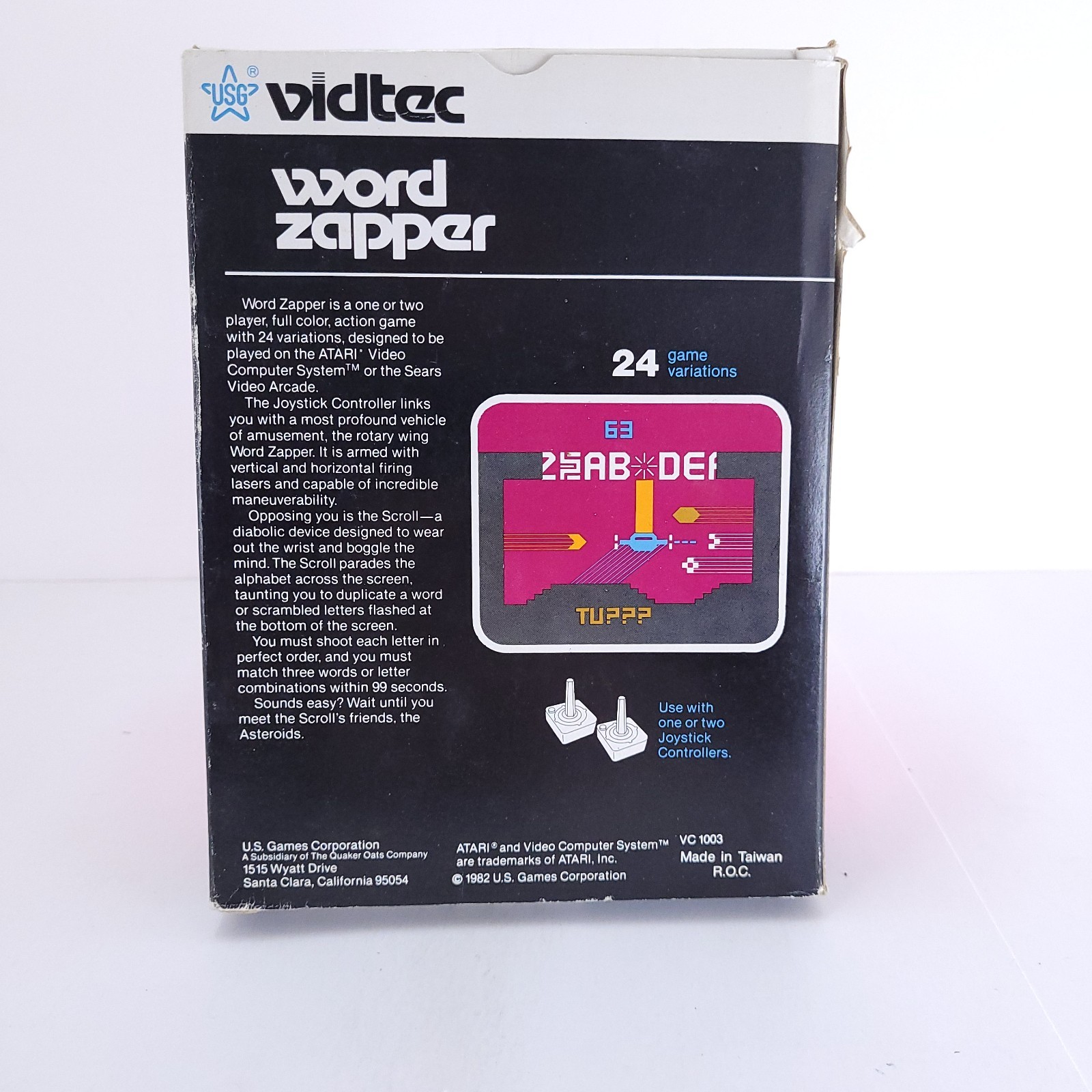 Word Zapper Atari 2600 w/Box + Manual