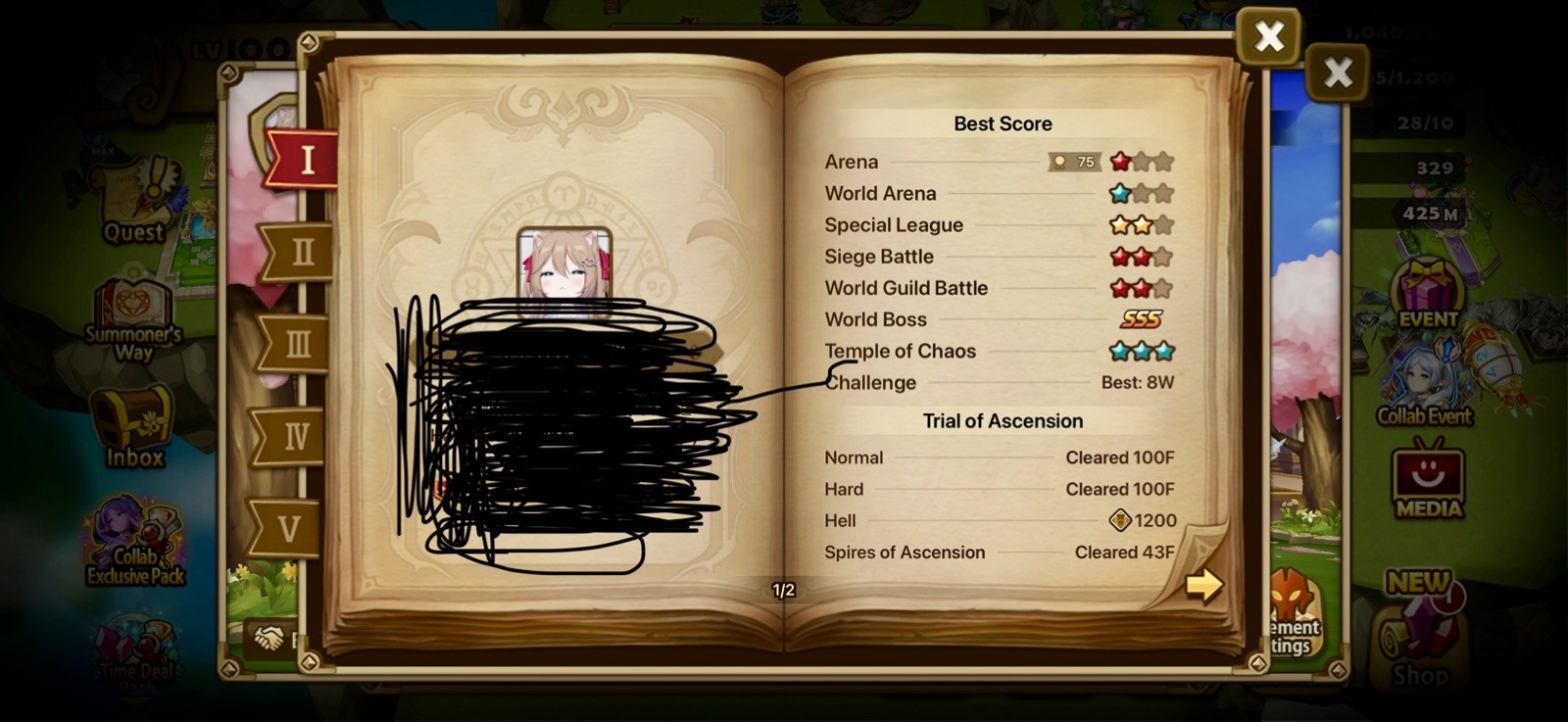Summoners war end game 9ld5 account 230 swift , 188 vio will 182