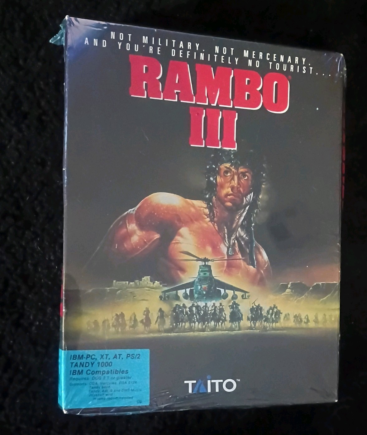 RAMBO III 3 IBM_PC/DOS2.1 or greater/ TANDY1000 Usable with Mouse (1989) NEW!