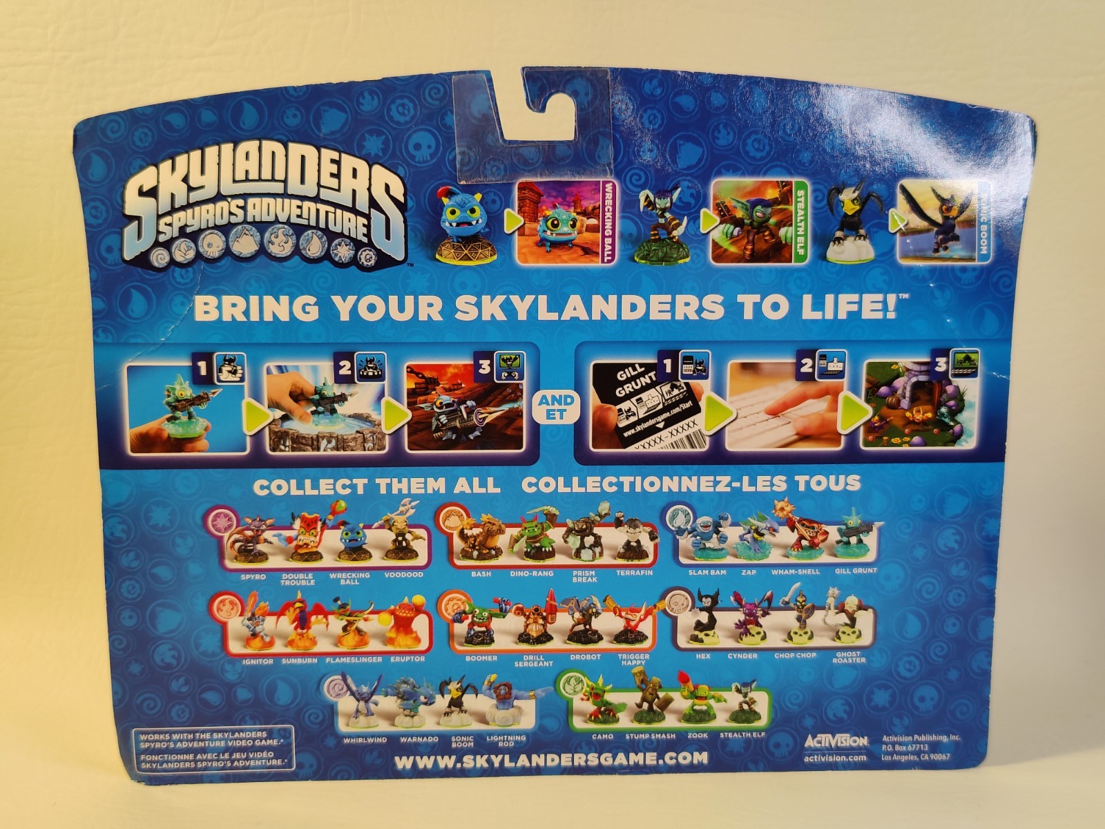 2011 Skylanders 3-Pack Wrecking Ball Stealth Elf Sonic Boom Figures Spyros NEW