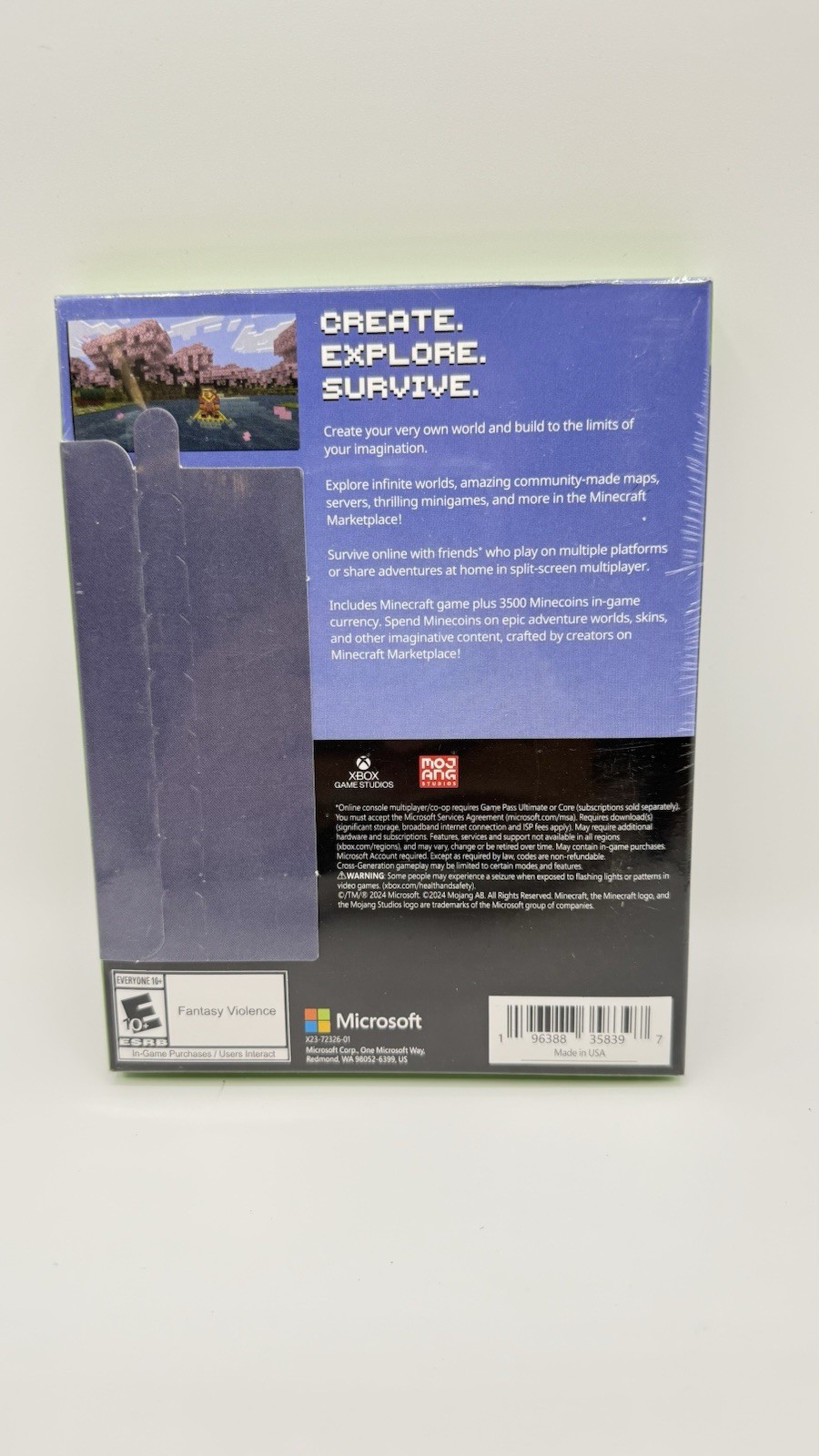 MINECRAFT + 3500 COINS Xbox One – Xbox Series X NEW AND SEALED Digital Code
