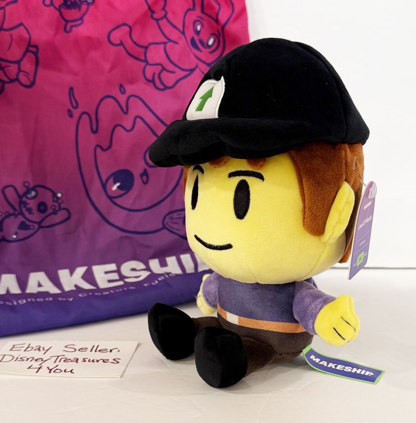 Makeship Level UP Nelly Plush Mario Video Game YouTube Artist Animator Rare NEW