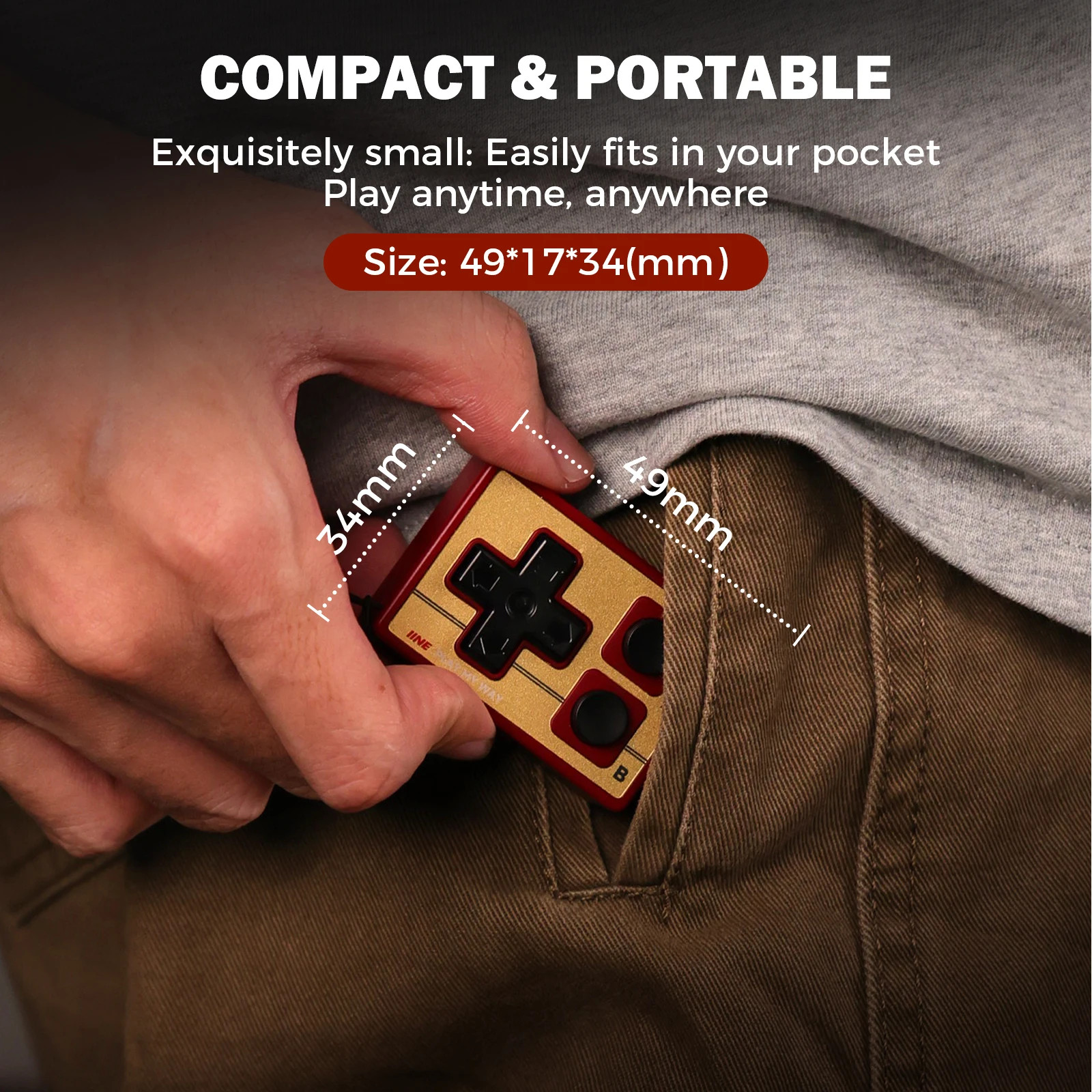 Mini Retro Game Controller for Android iOS Multi-Platform Portable Handle