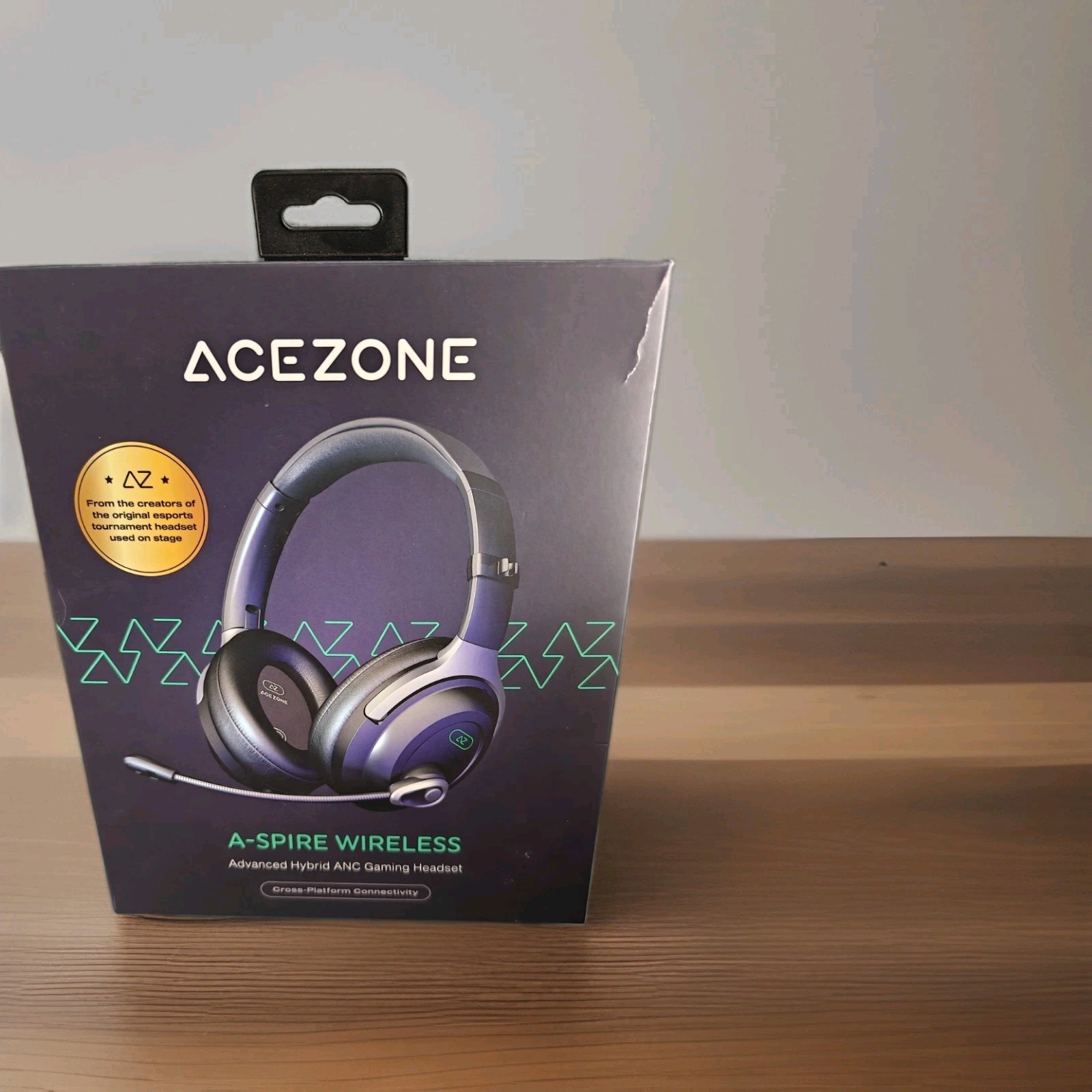 Acezone A-Spire Wireless Gaming Headset Noise Cancellation Flip-to-Mute Mic Blu…