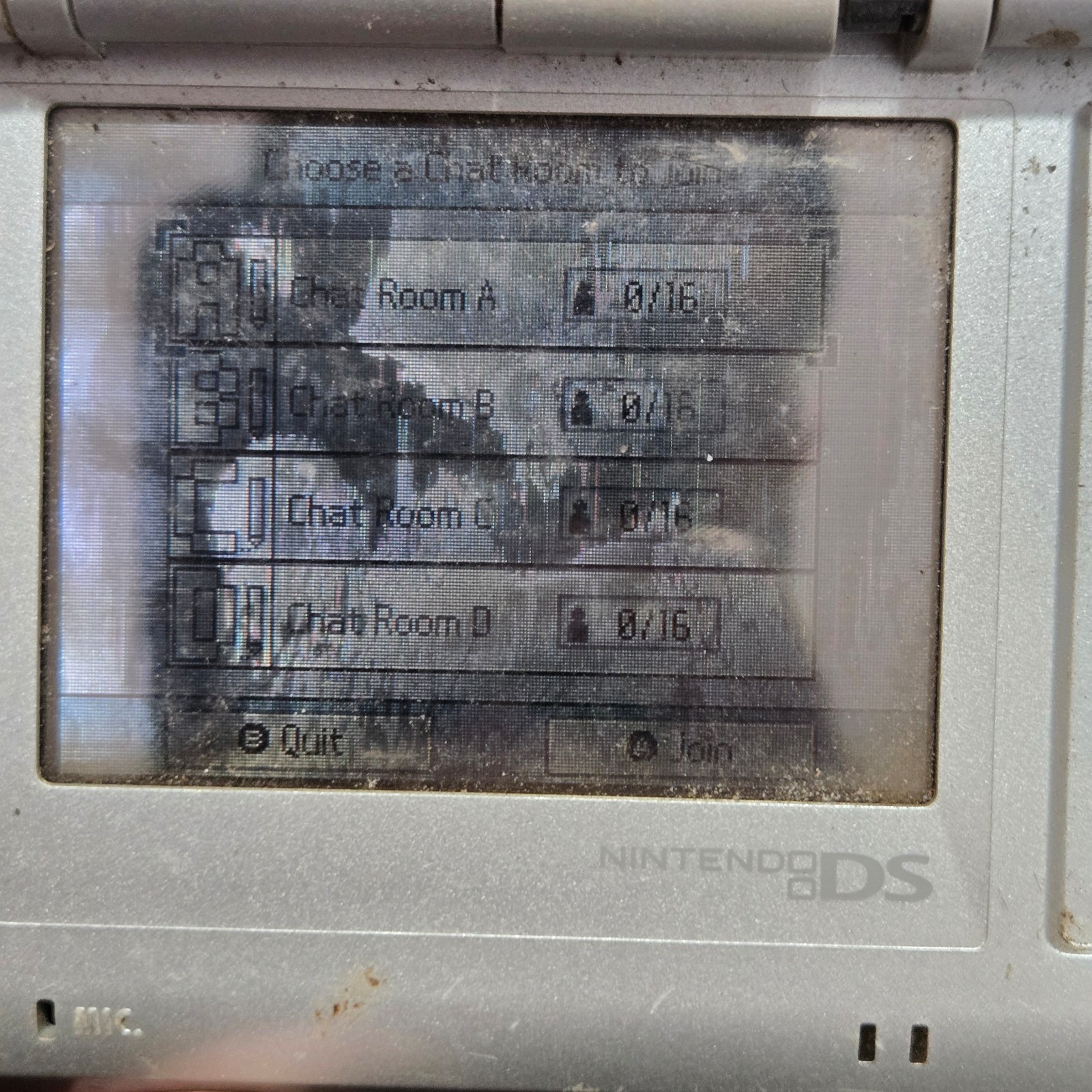 Nintendo DS NTR-001 Original Console Silver Tested Working Handheld No Charger