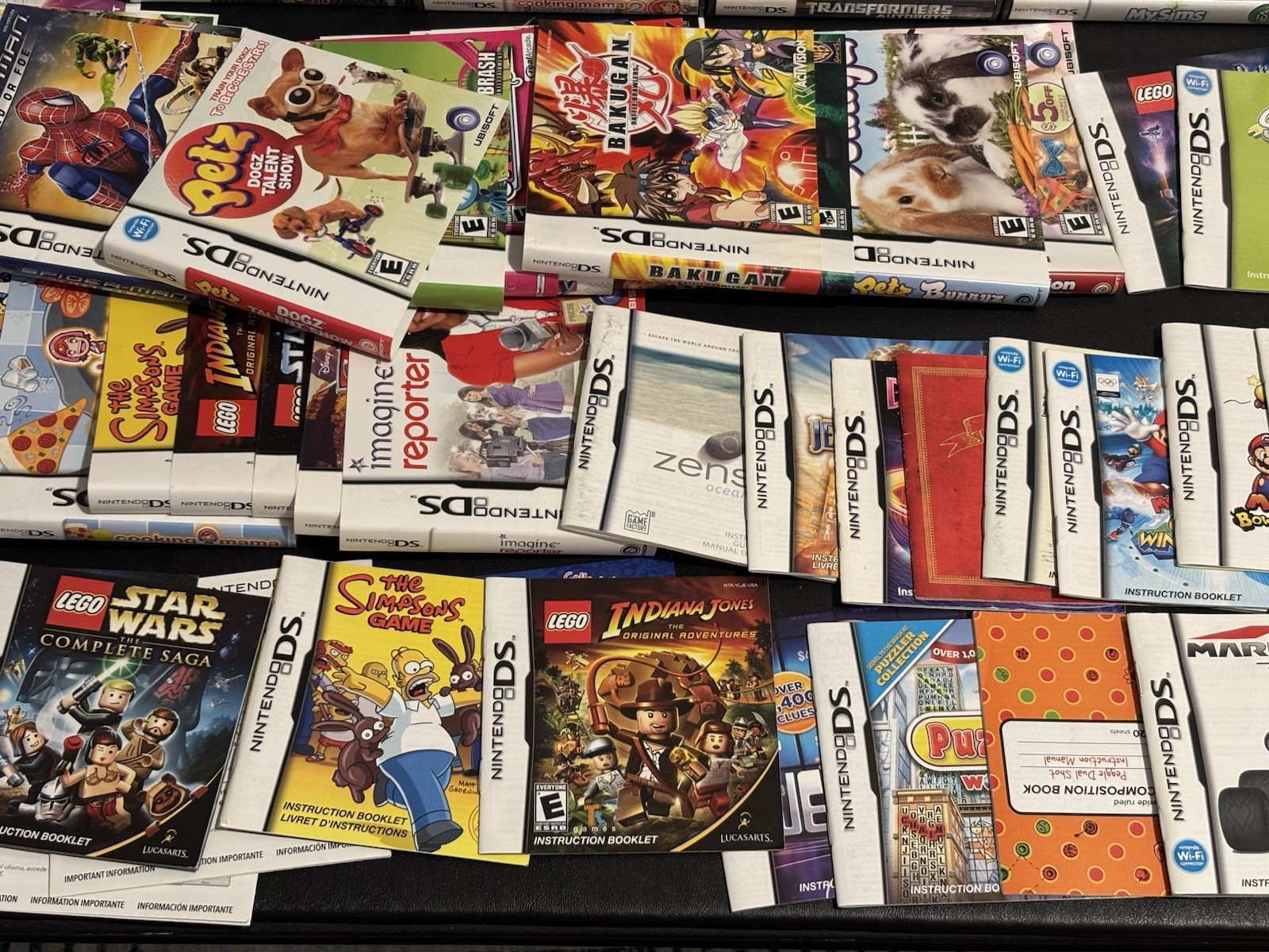 Massive Lot 100s of Nintendo DS & 3DS Cases Manuals Inserts & Cover Art Pokemon