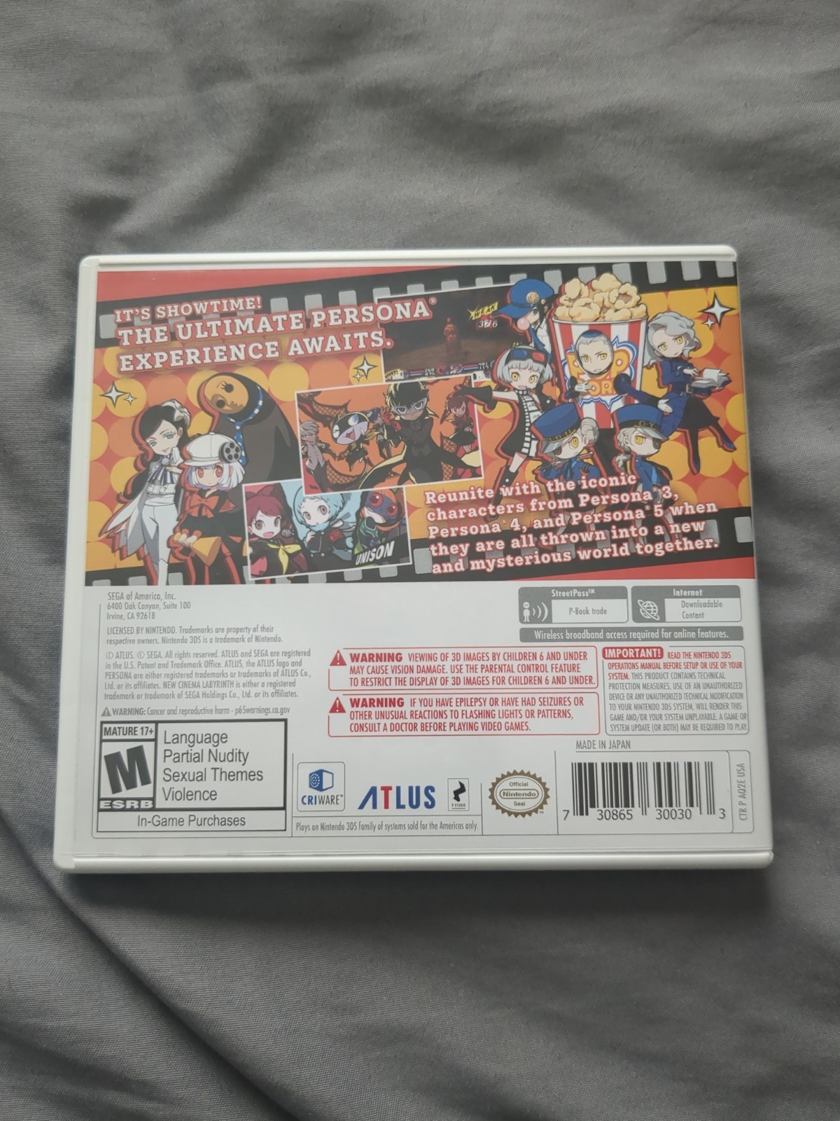 Persona Q2: New Cinema Labyrinth Launch Edition Nintendo 3DS Complete In Box