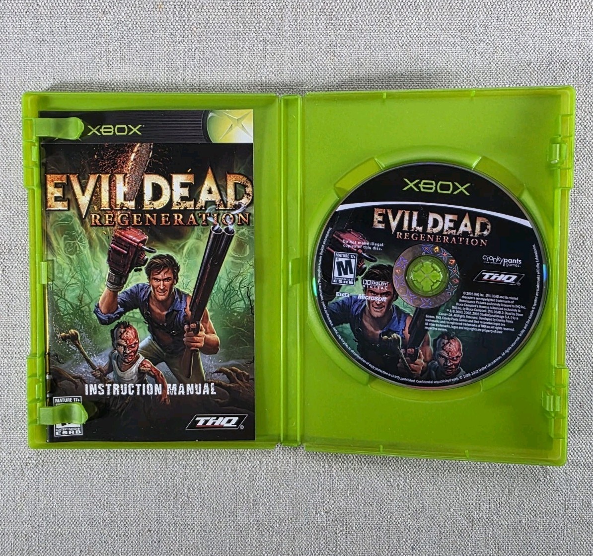 Evil Dead Regeneration for Xbox Original CIB Complete Survival Horror