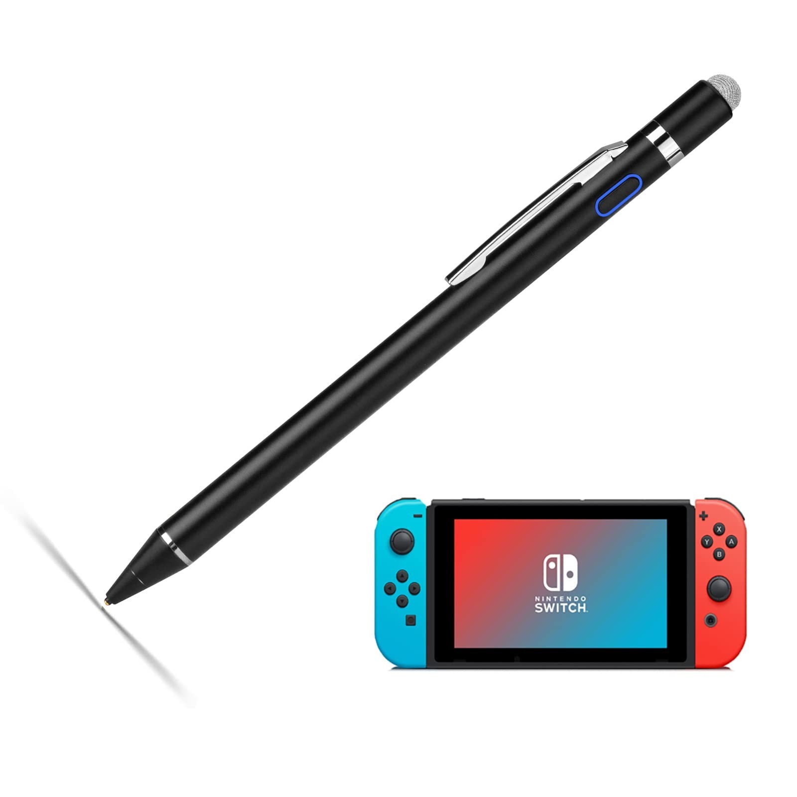 Ultra Fine Tip Stylus Pen for Nintendo Switch – 1.5mm Digital Pencil, Black